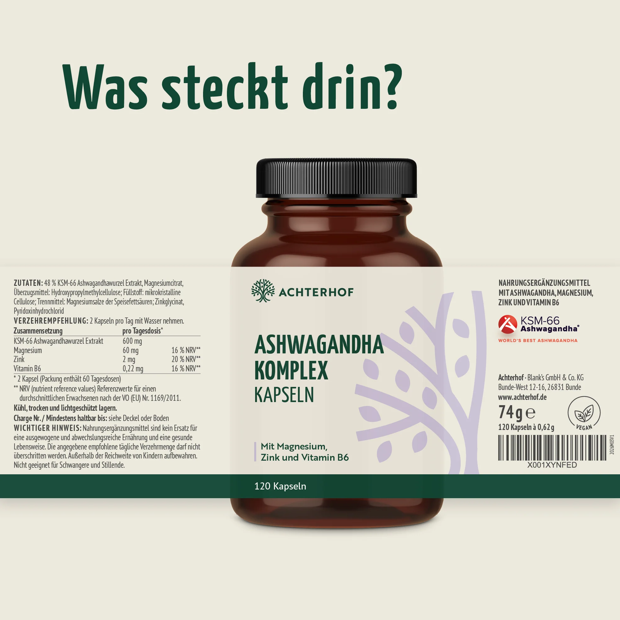 Ashwagandha Komplex (120 Kapseln) - Image 7
