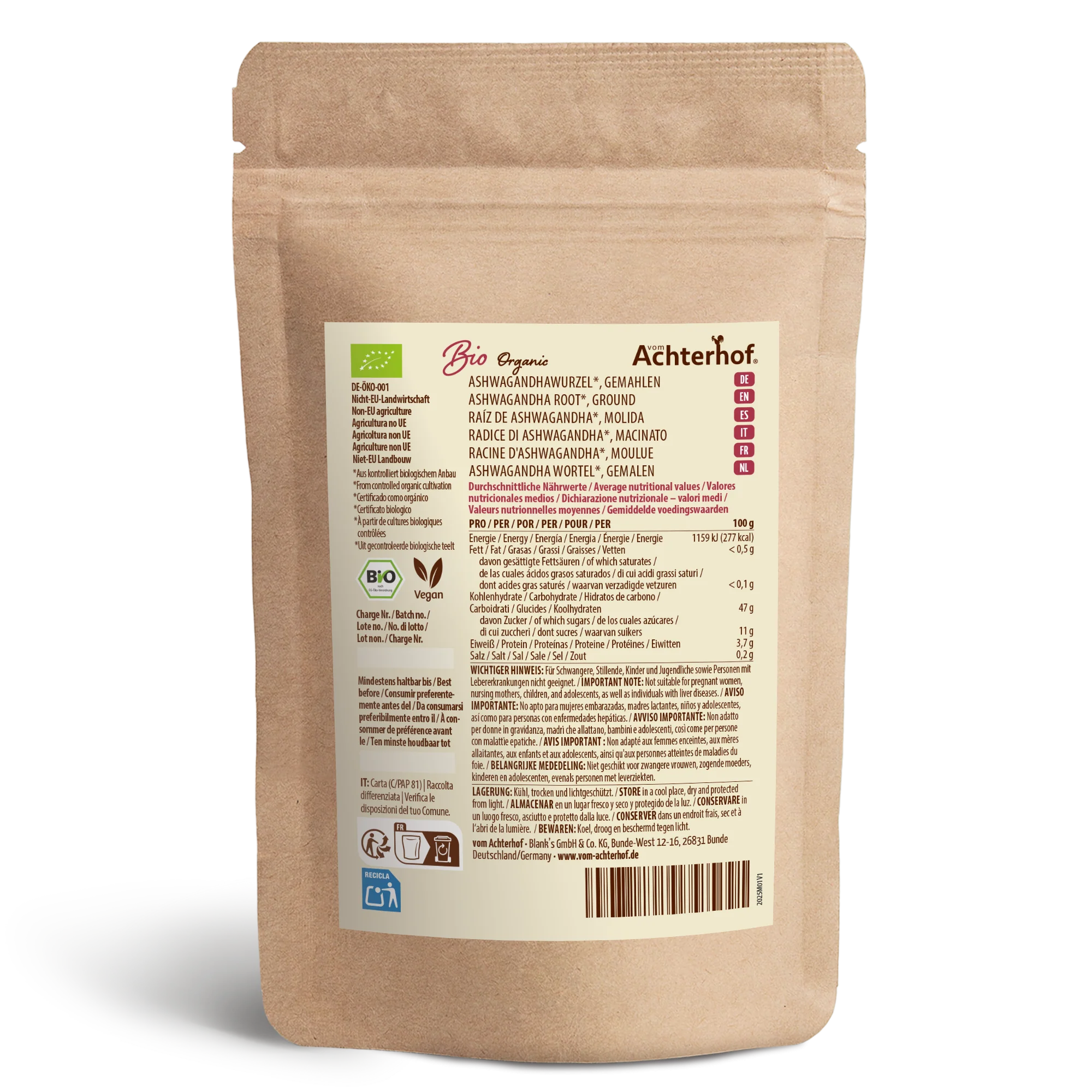 Ashwagandha Pulver Bio (250g) - Image 8
