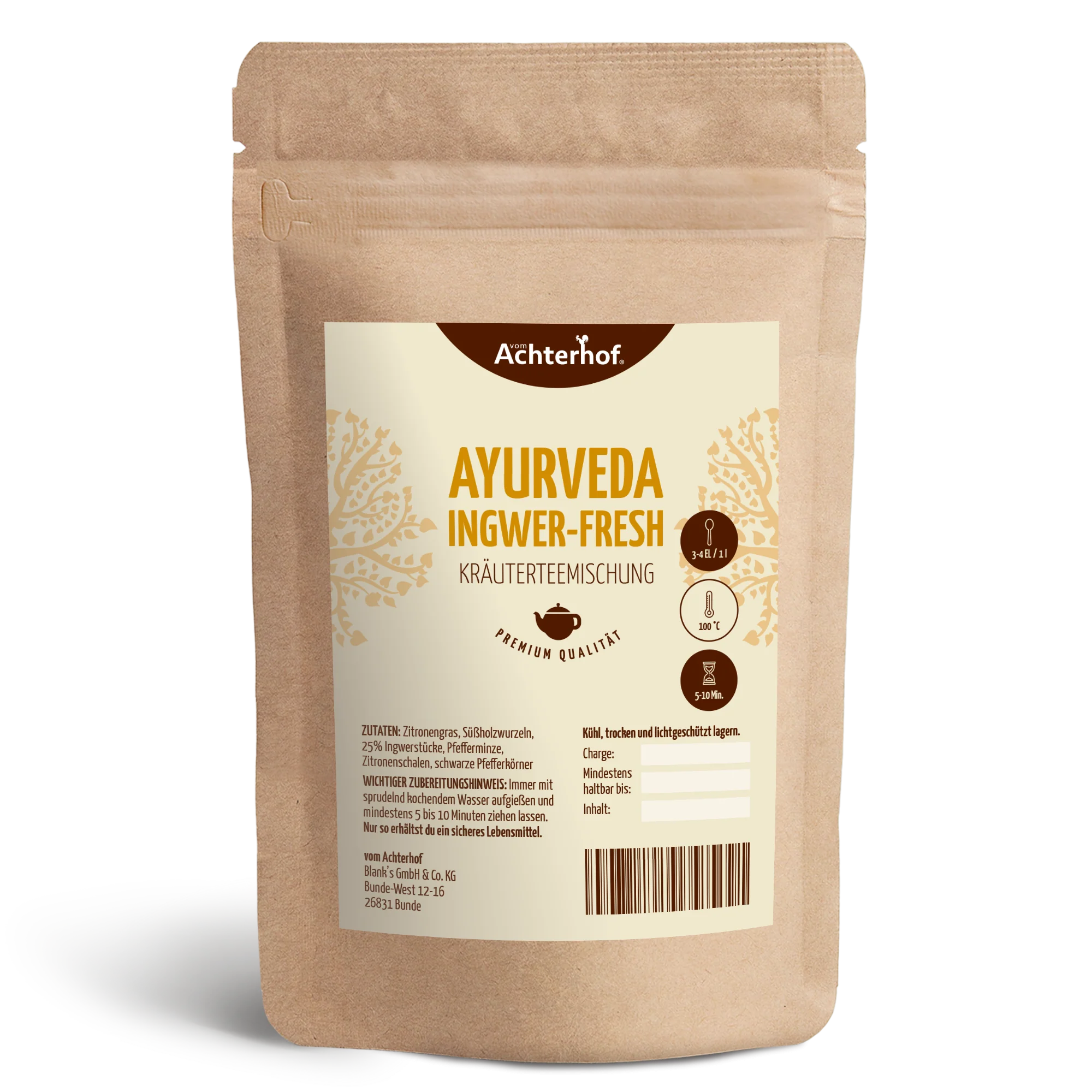 Ayurveda Tee Ingwer-Fresh (100g)