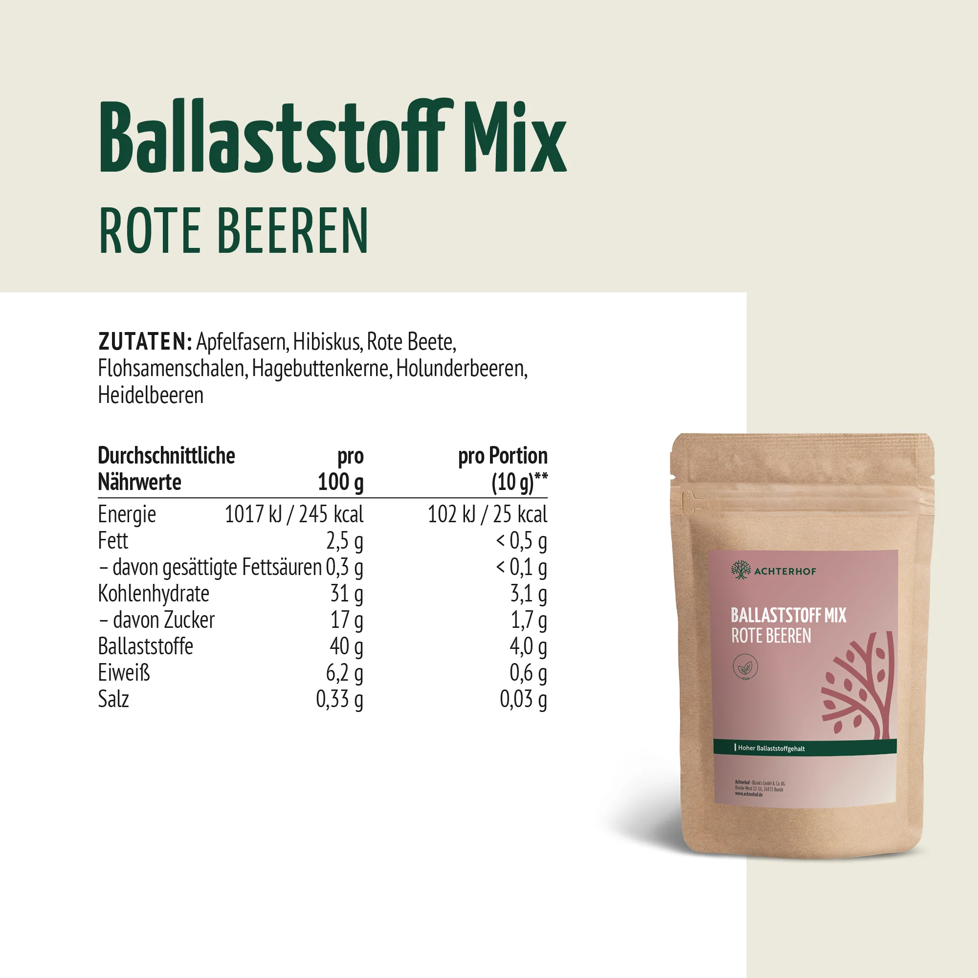Ballaststoff Mix rote Beeren (250g) - Image 7