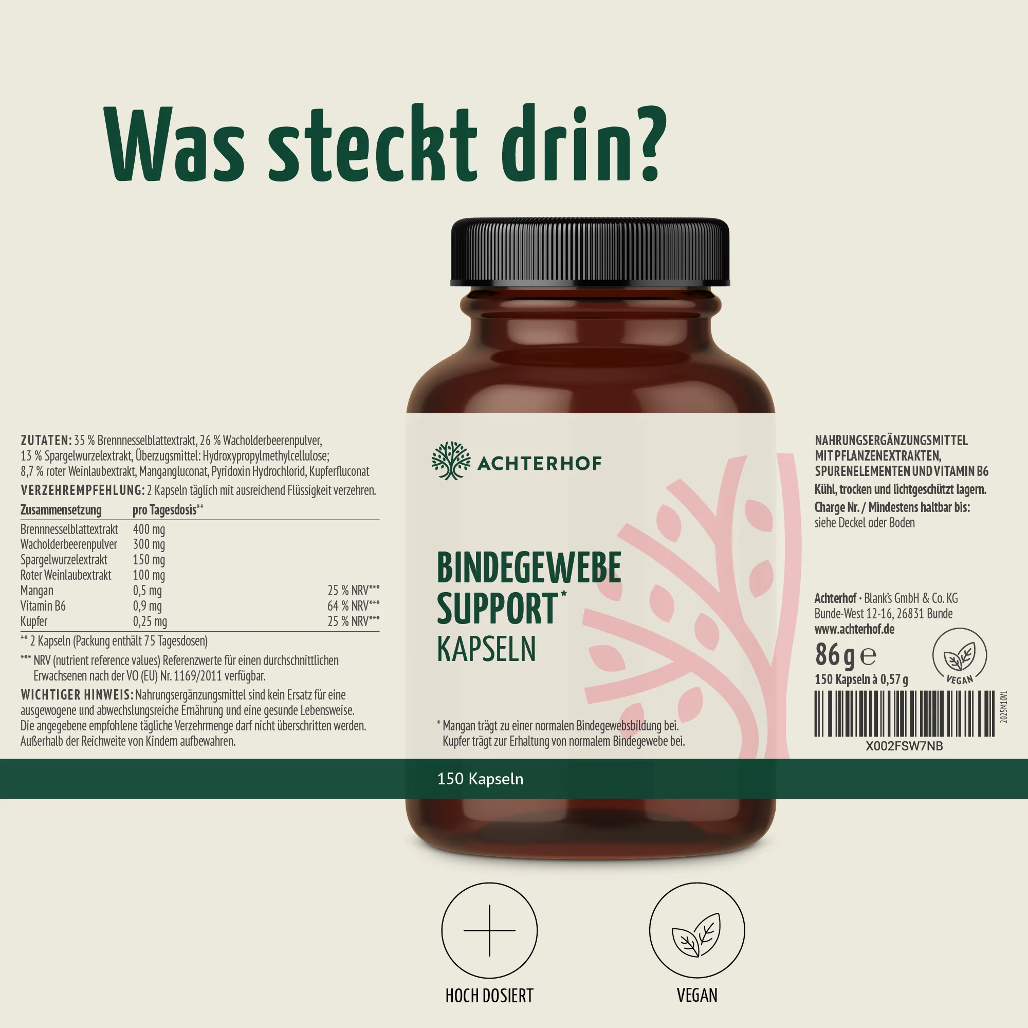 Bindegewebe Support Kapseln (150 Kapseln) - Image 7