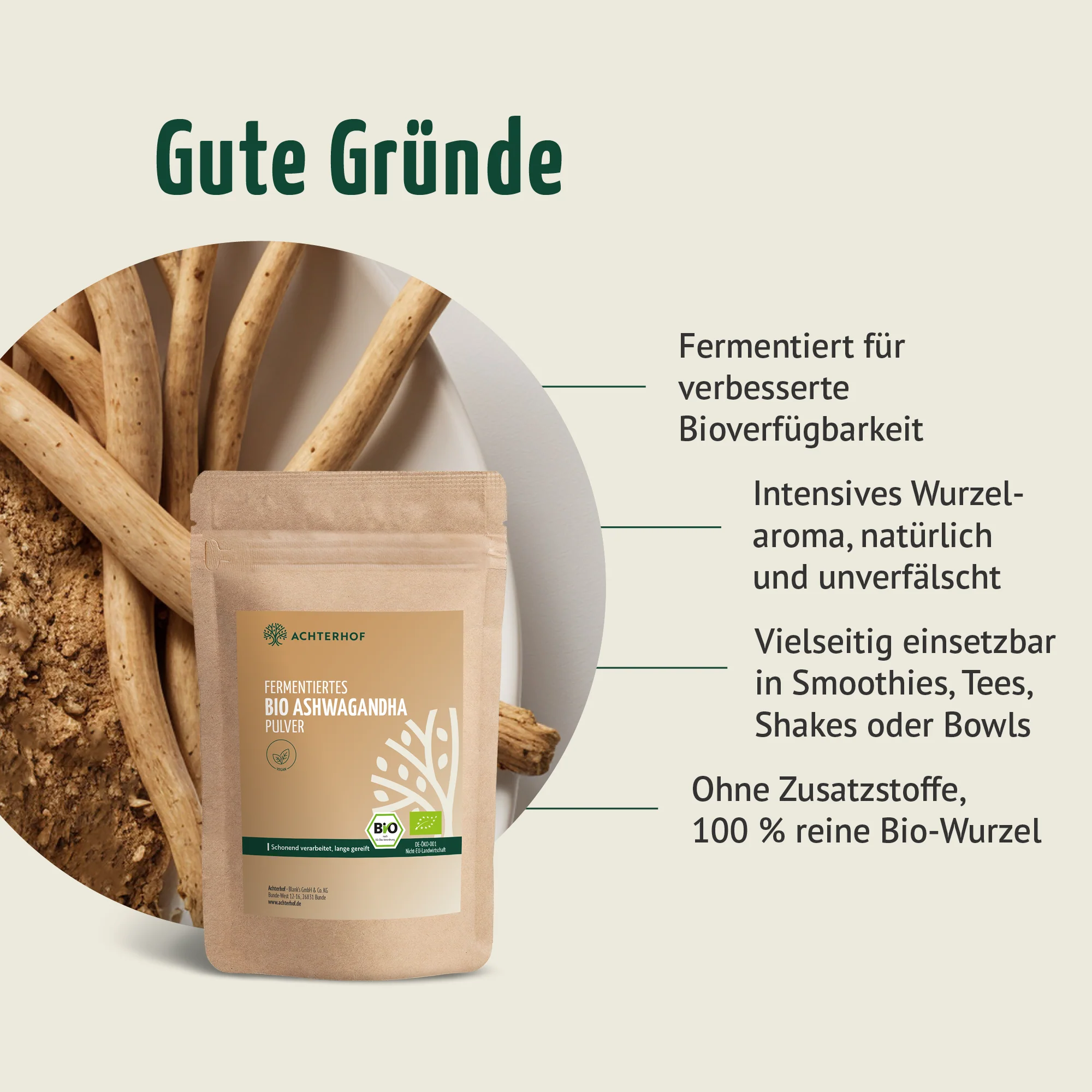 Bio Ashwagandha fermentiert (250g) - Image 4