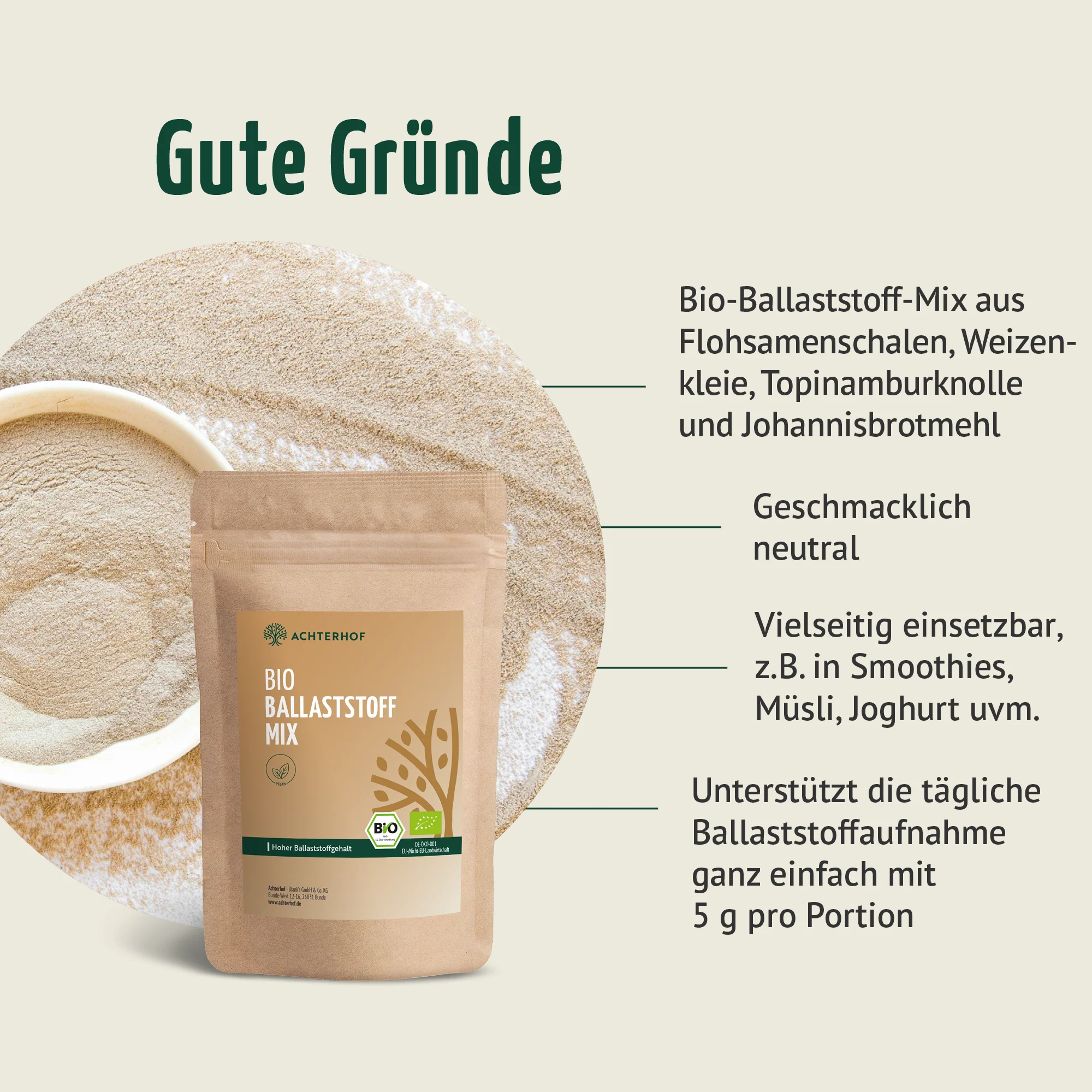 Bio Ballaststoff Mix (100g) - Image 4