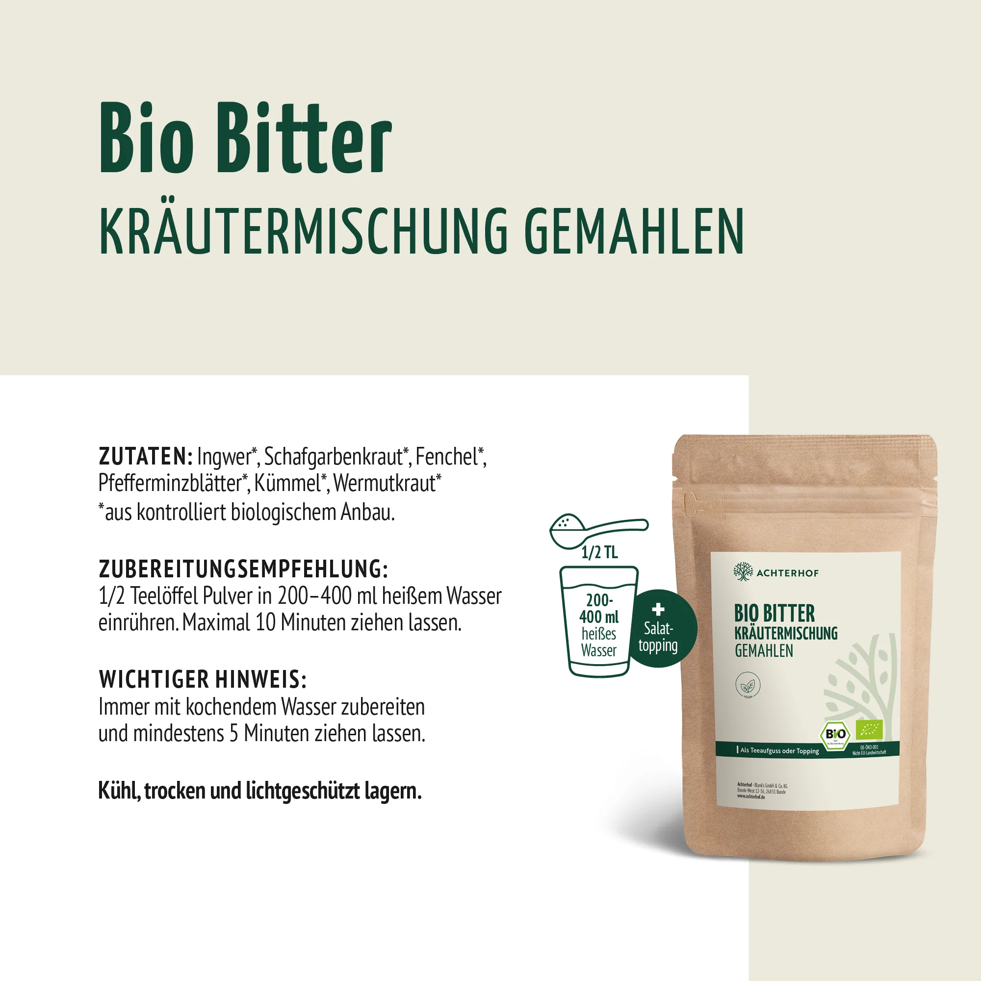 Bio Bitter Kräutermischung gemahlen (100g) - Image 6