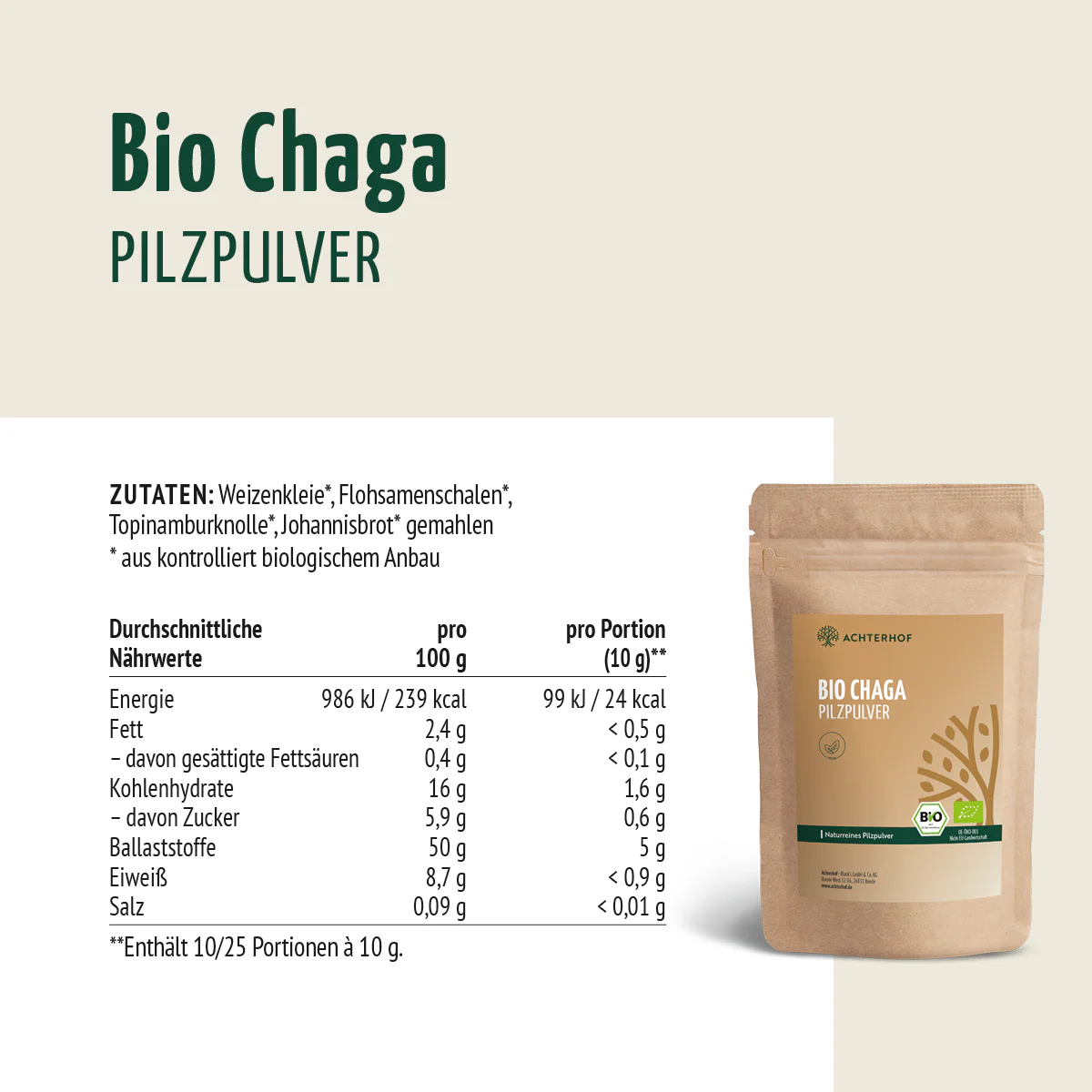 Bio Chaga Pilzpulver (100g) - Image 7