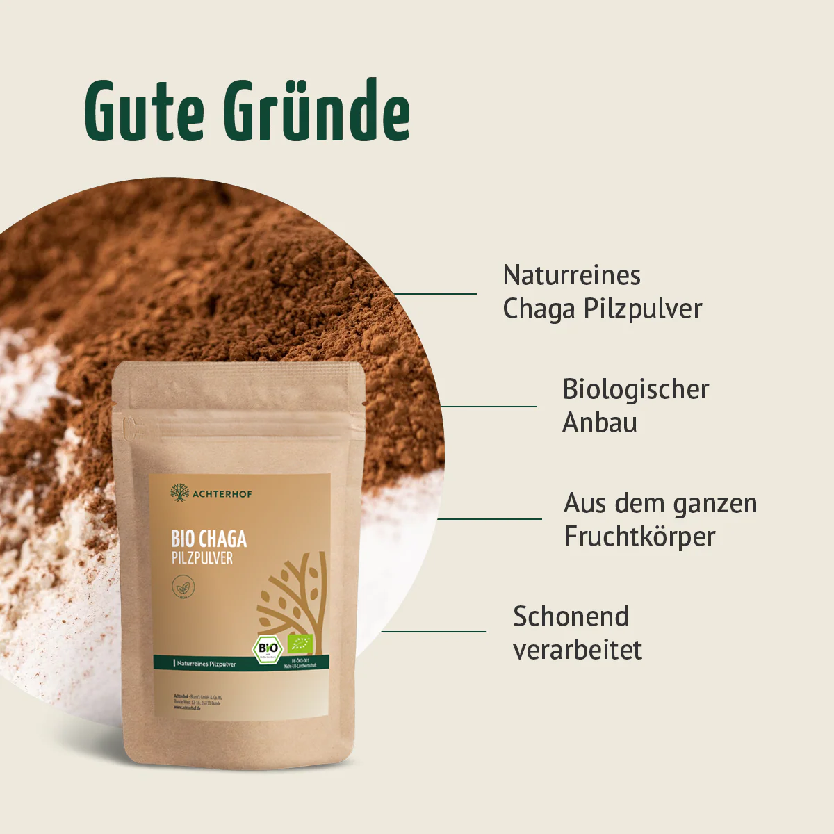 Bio Chaga Pilzpulver (250g) - Image 5