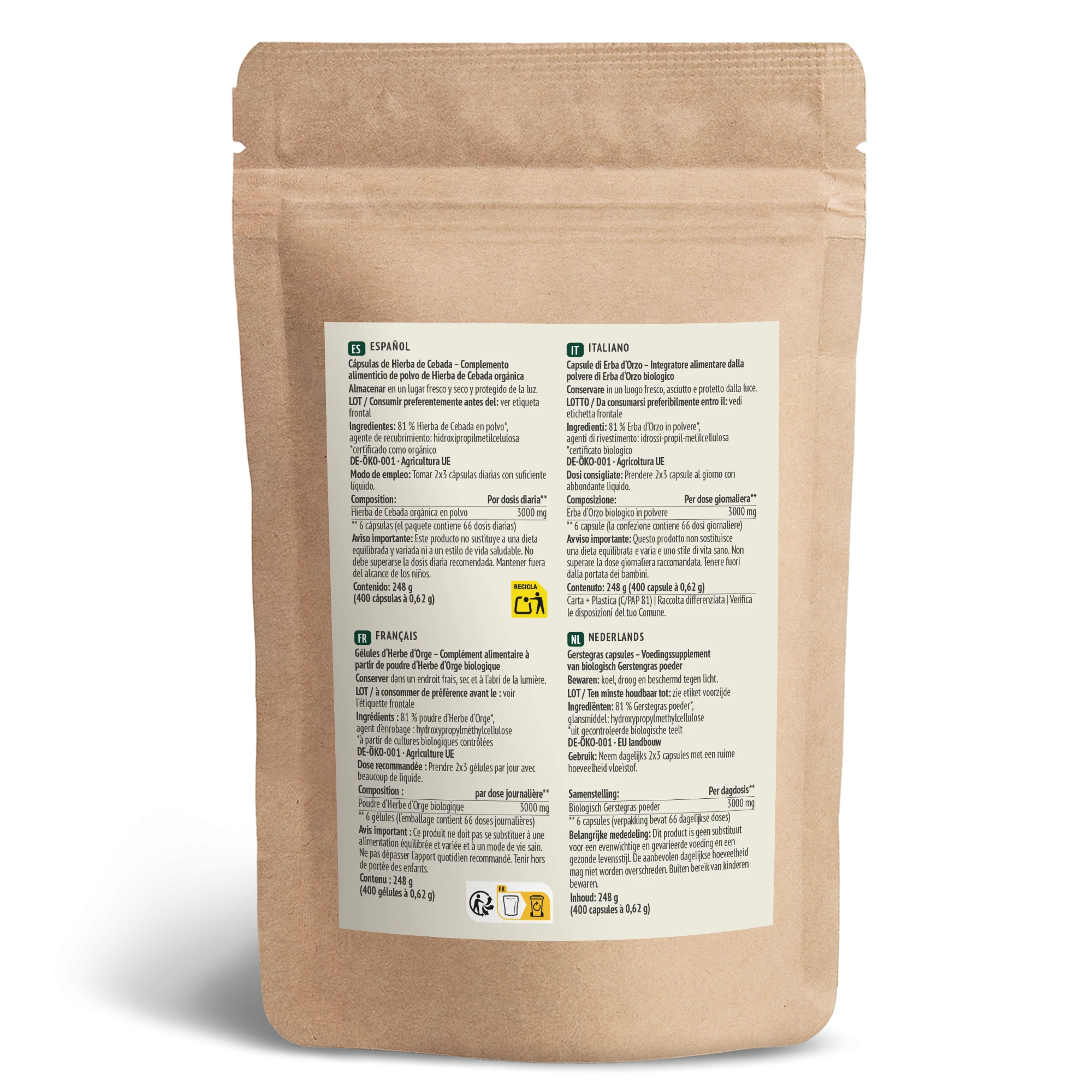 Bio Gerstengras Kapseln Nachfüllpack (400 Kapseln) - Image 10
