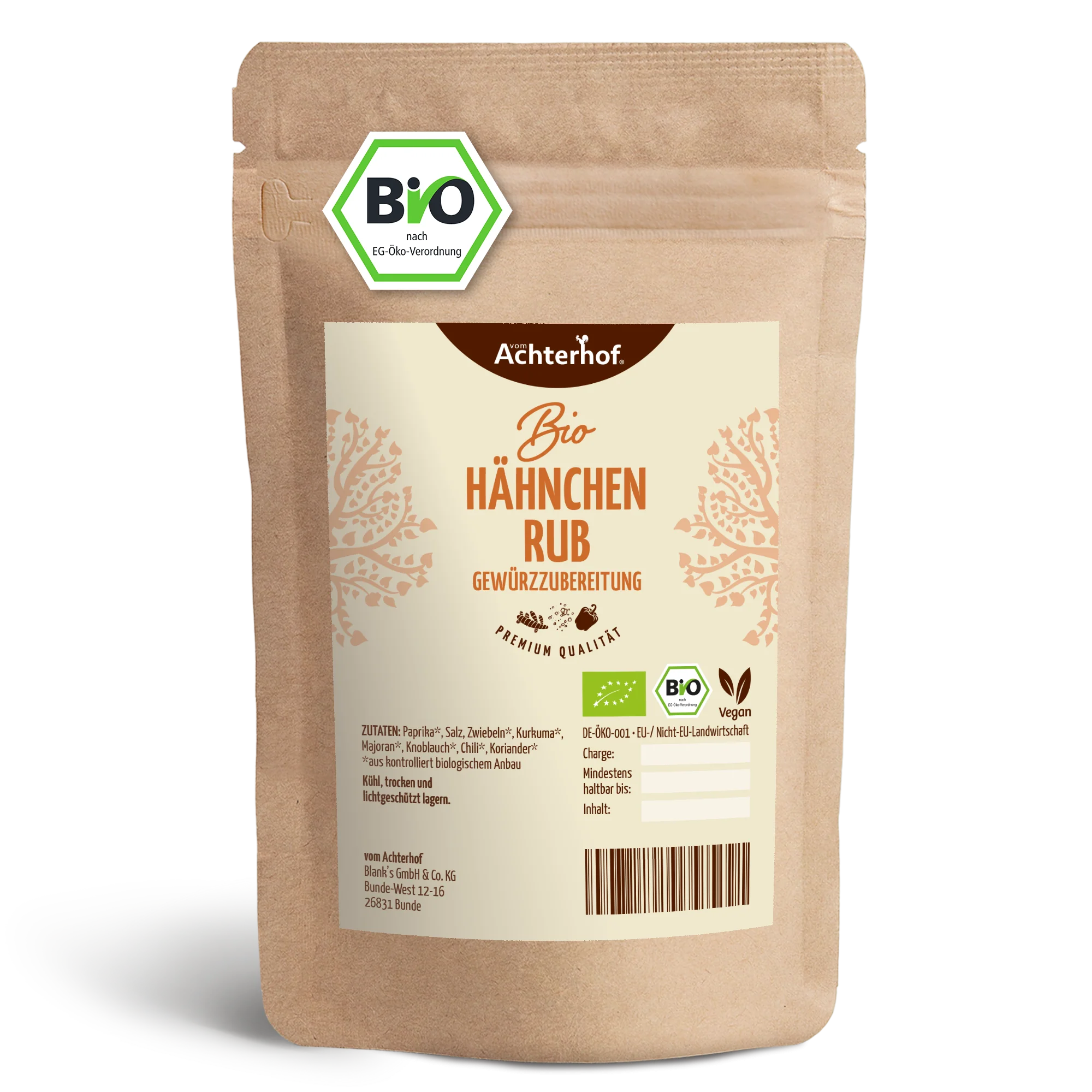 Hähnchen Rub Gewürzzubereitung Bio (100g)