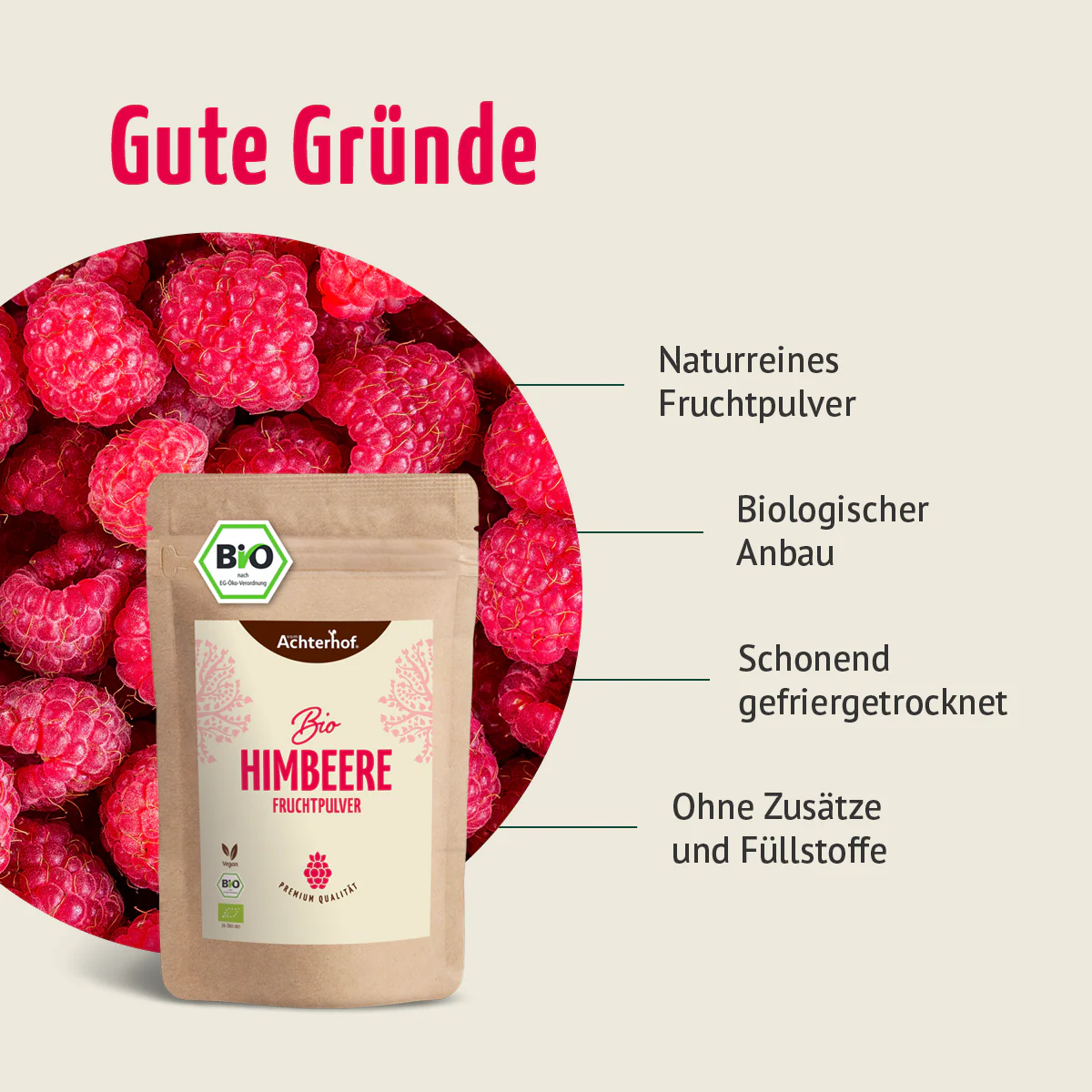 Bio Himbeere Fruchtpulver (250g) - Image 5