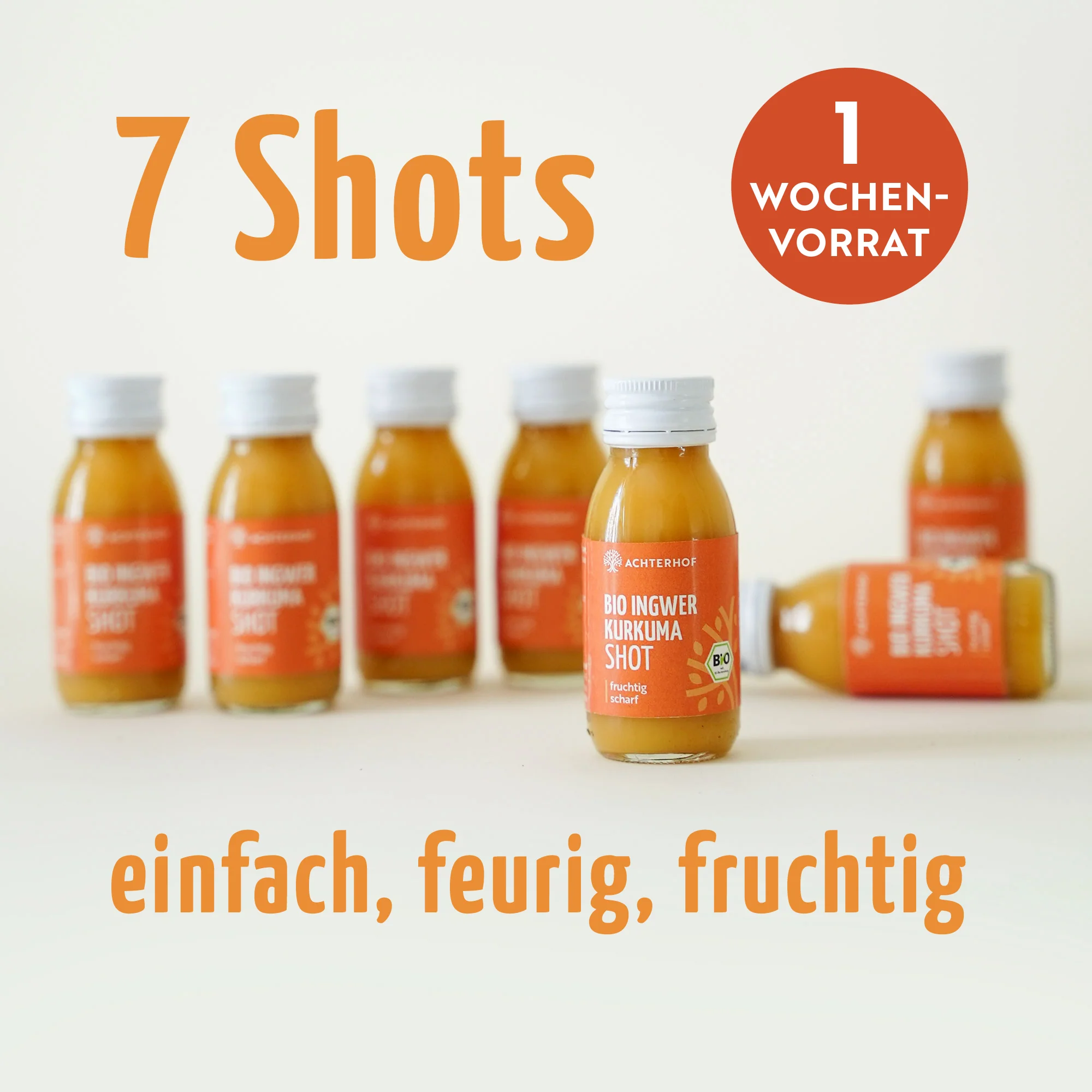 Bio Ingwer Kurkuma Shot (7 x 60ml) - Image 2