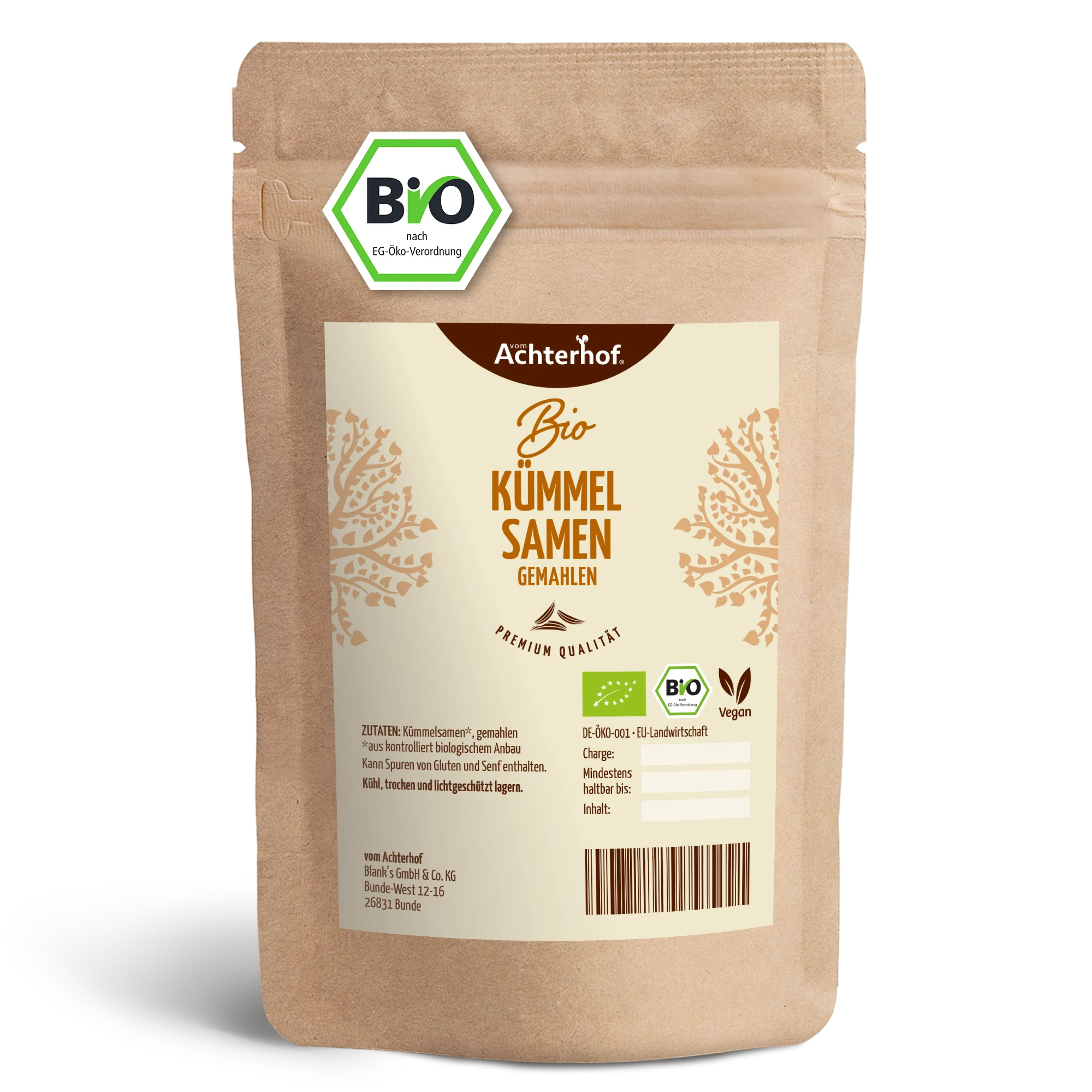 Kümmelsamen gemahlen Bio (500g)