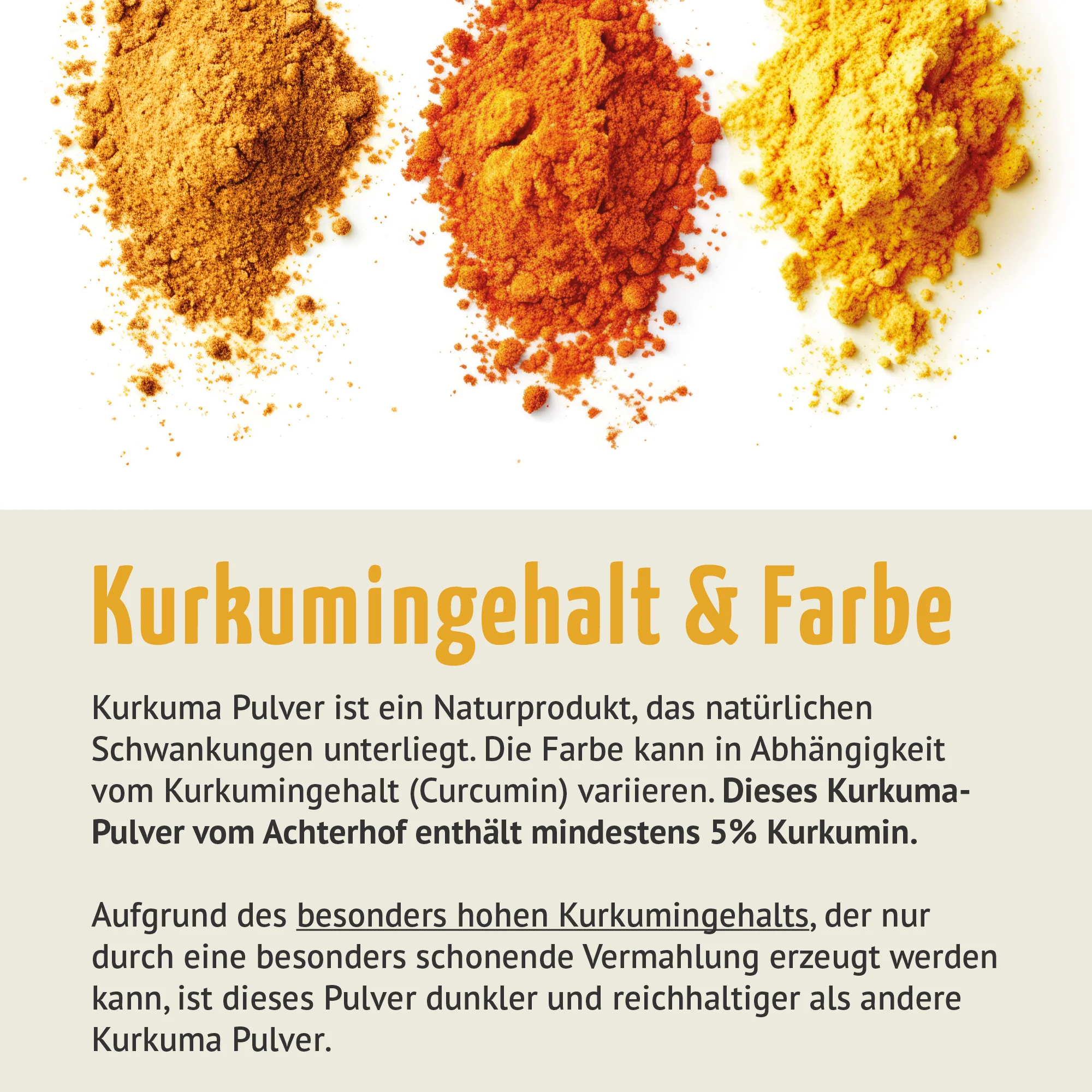 Bio Kurkuma Pulver 5% Curcumin (500g) - Image 7