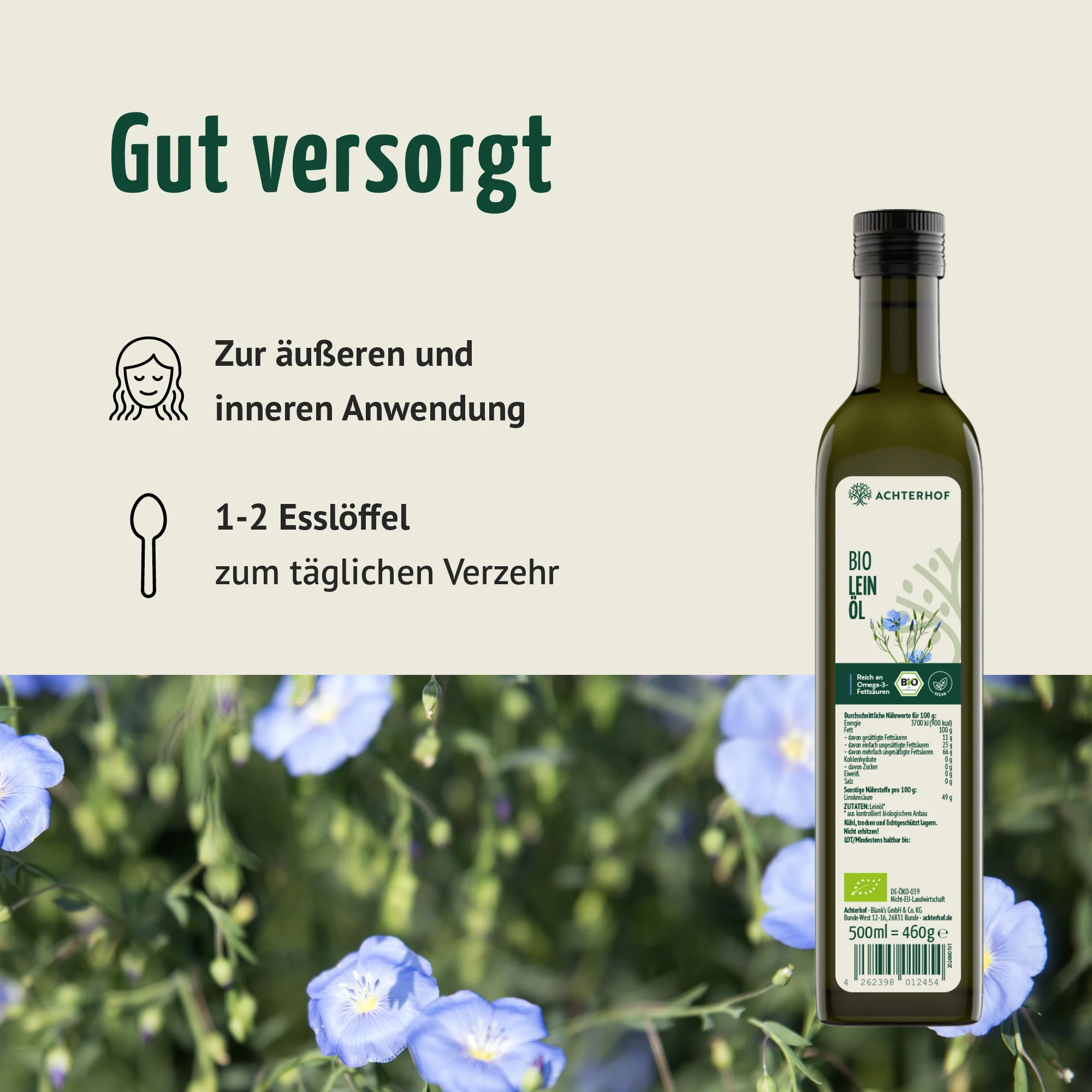 Bio Leinöl (500ml) - Image 4