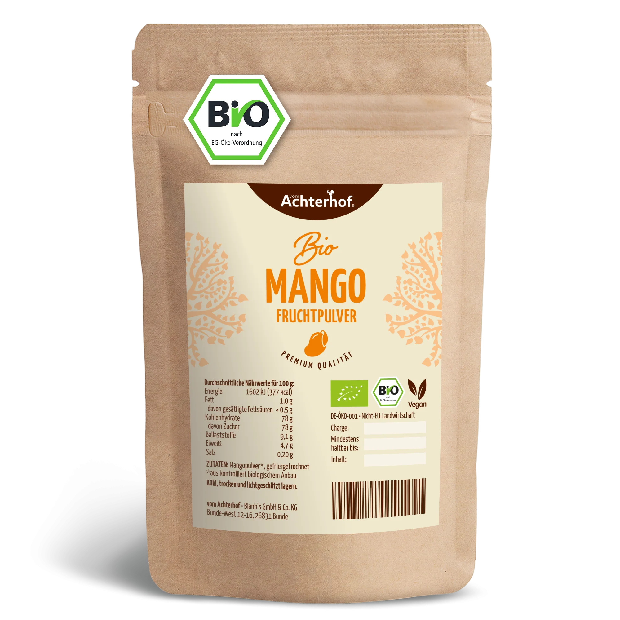 Bio Mango Fruchtpulver (250g)