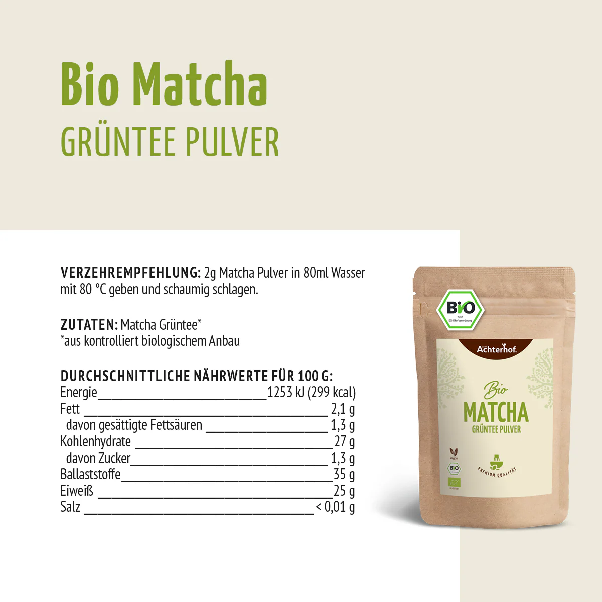 Bio Matcha Grüntee Pulver (250g) - Image 9