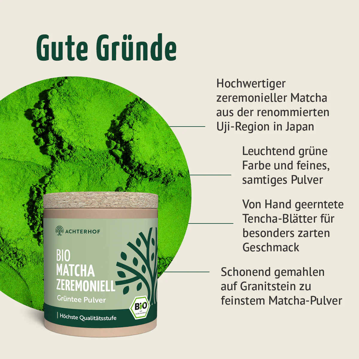 Bio Matcha zeremoniell (40g) - Image 5