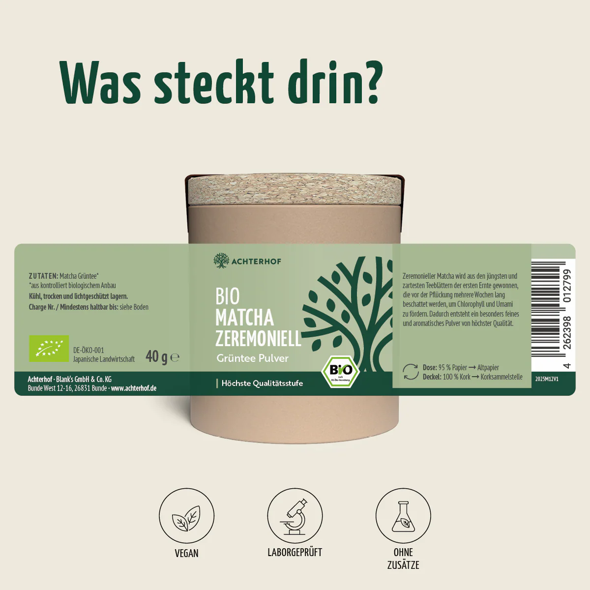 Bio Matcha zeremoniell (40g) - Image 9