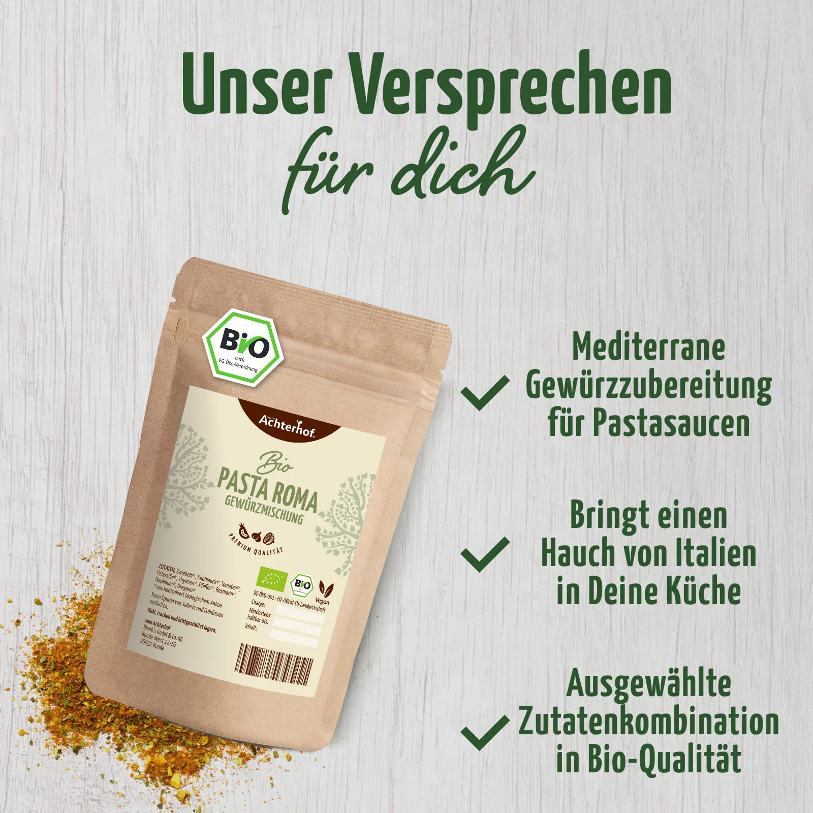 Pasta Roma Gewürzzubereitung Bio (100g) - Image 6