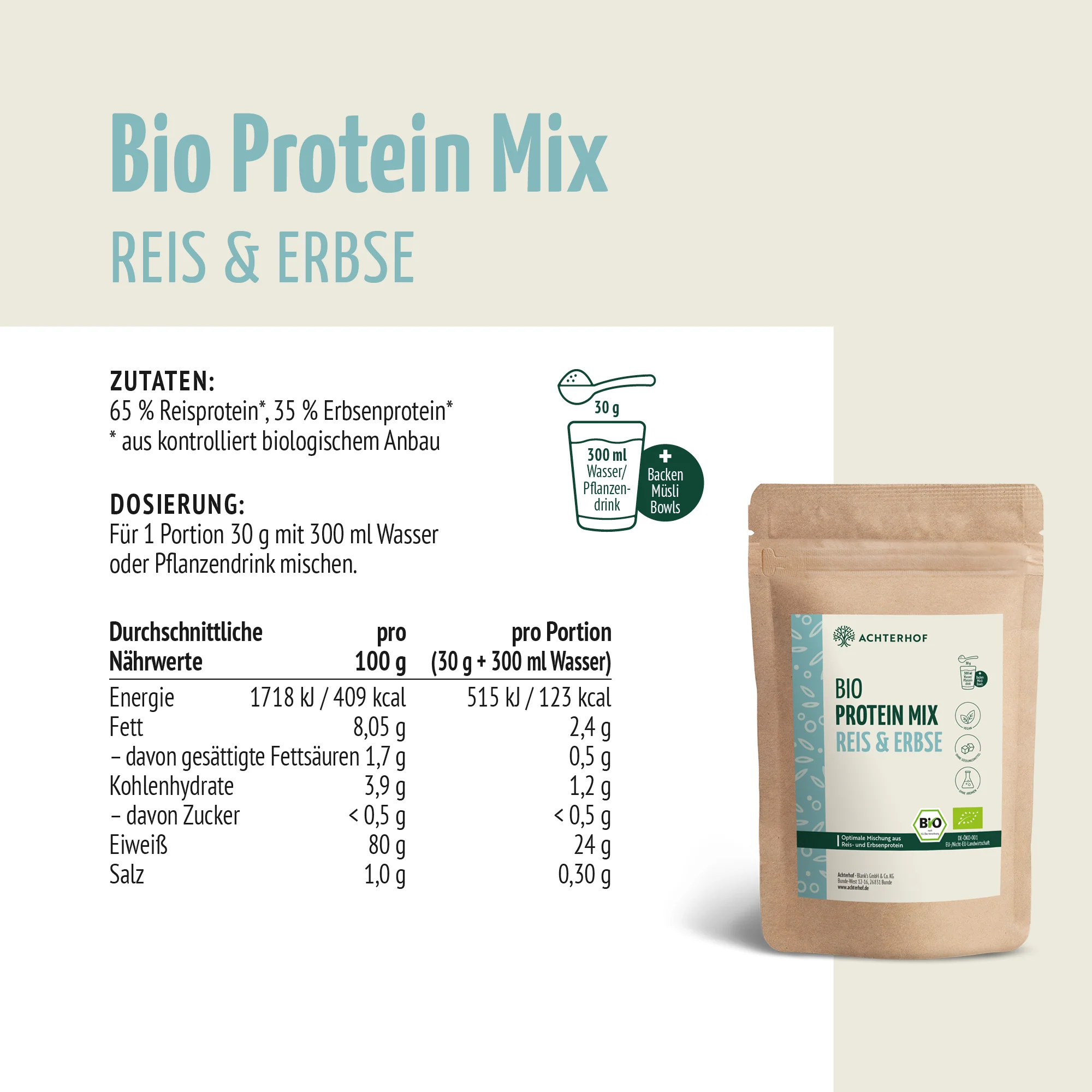 Bio Protein Mix Reis & Erbse (250g) - Image 7