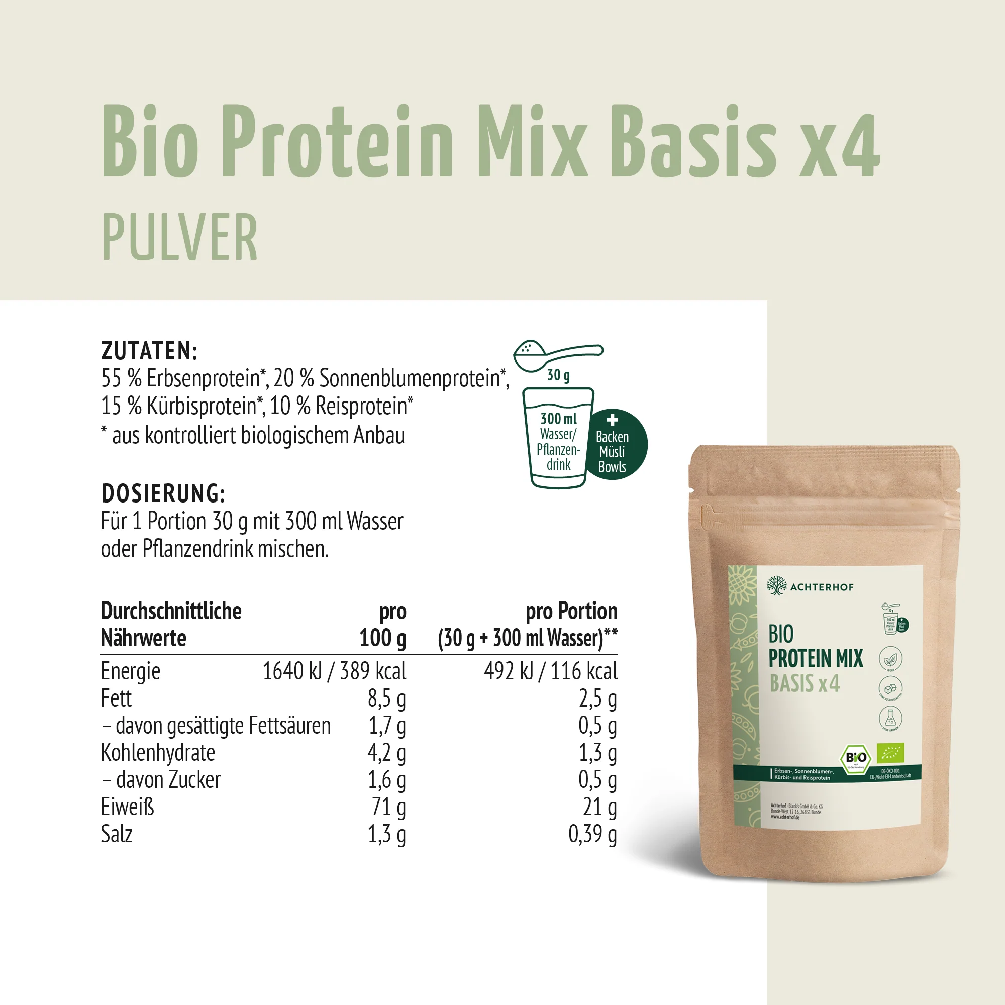 Bio Protein Basis Mix x4 (500g) - Image 7