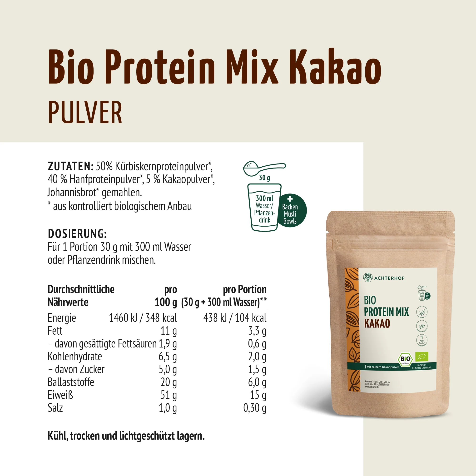Bio Protein Mix Kakao (250g) - Image 7