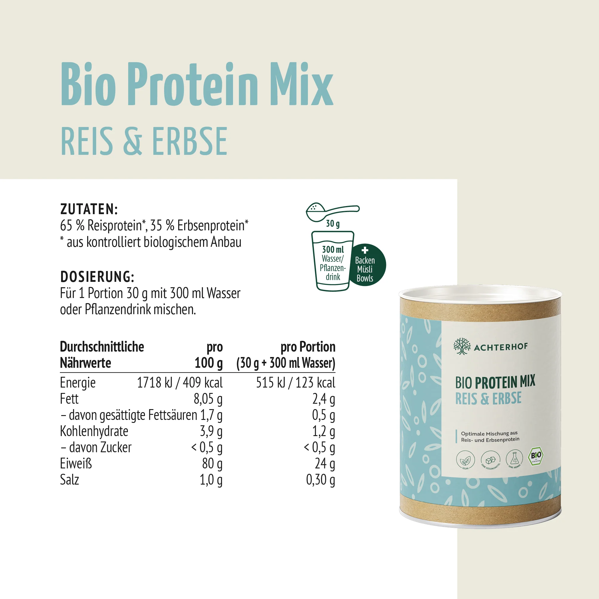Bio Protein Mix Reis & Erbse (300g) - Image 7