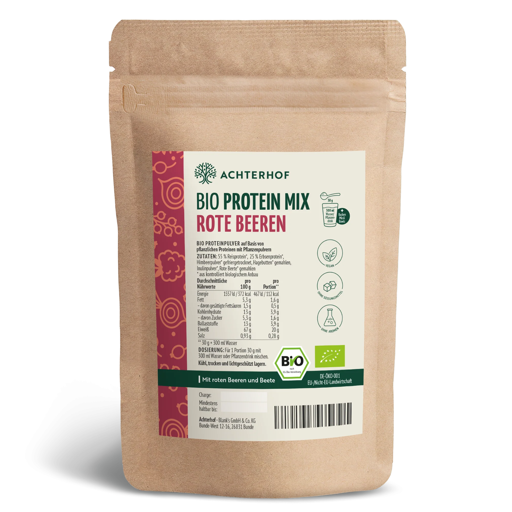 Bio Protein Mix rote Beeren (250g)