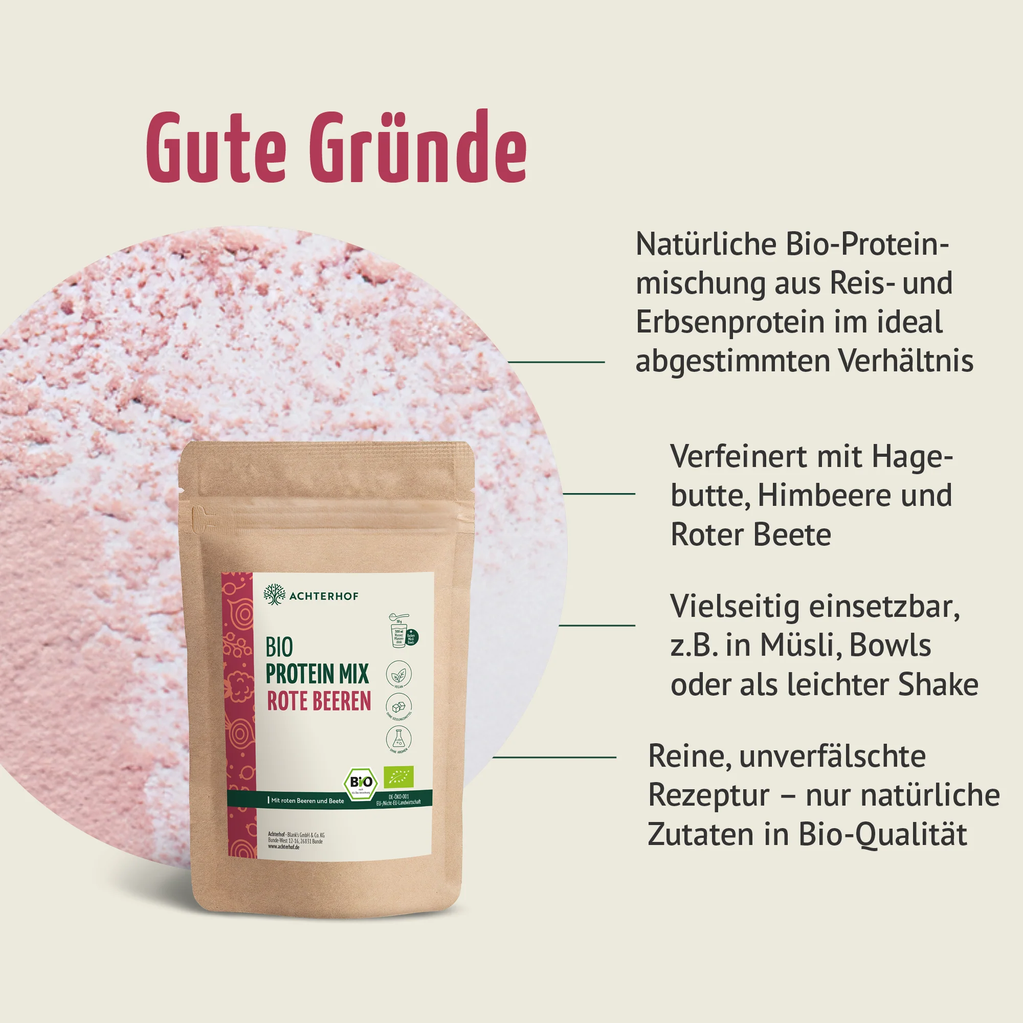 Bio Protein Mix rote Beeren (250g) - Image 4