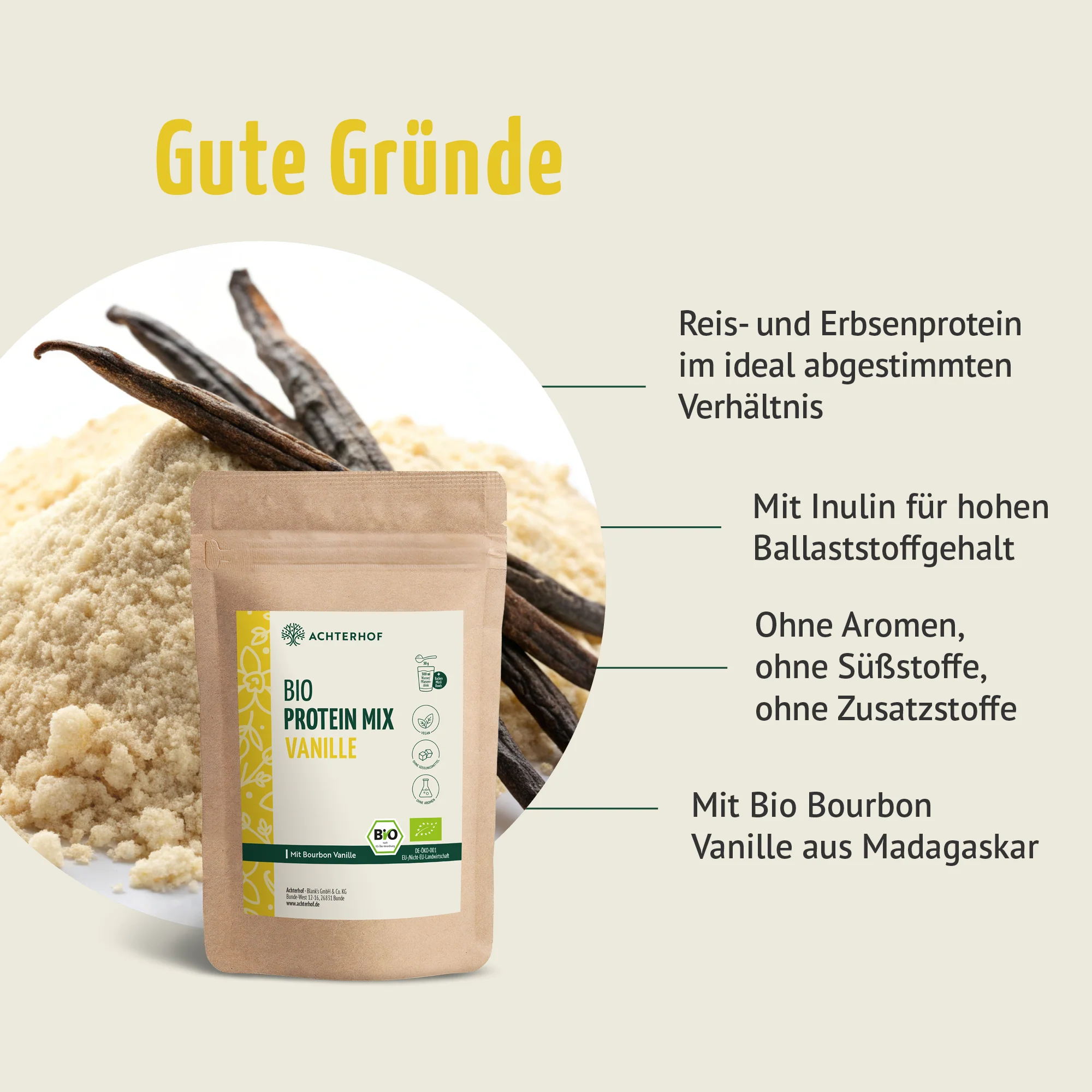 Bio Protein Mix Vanille (250g) - Image 4