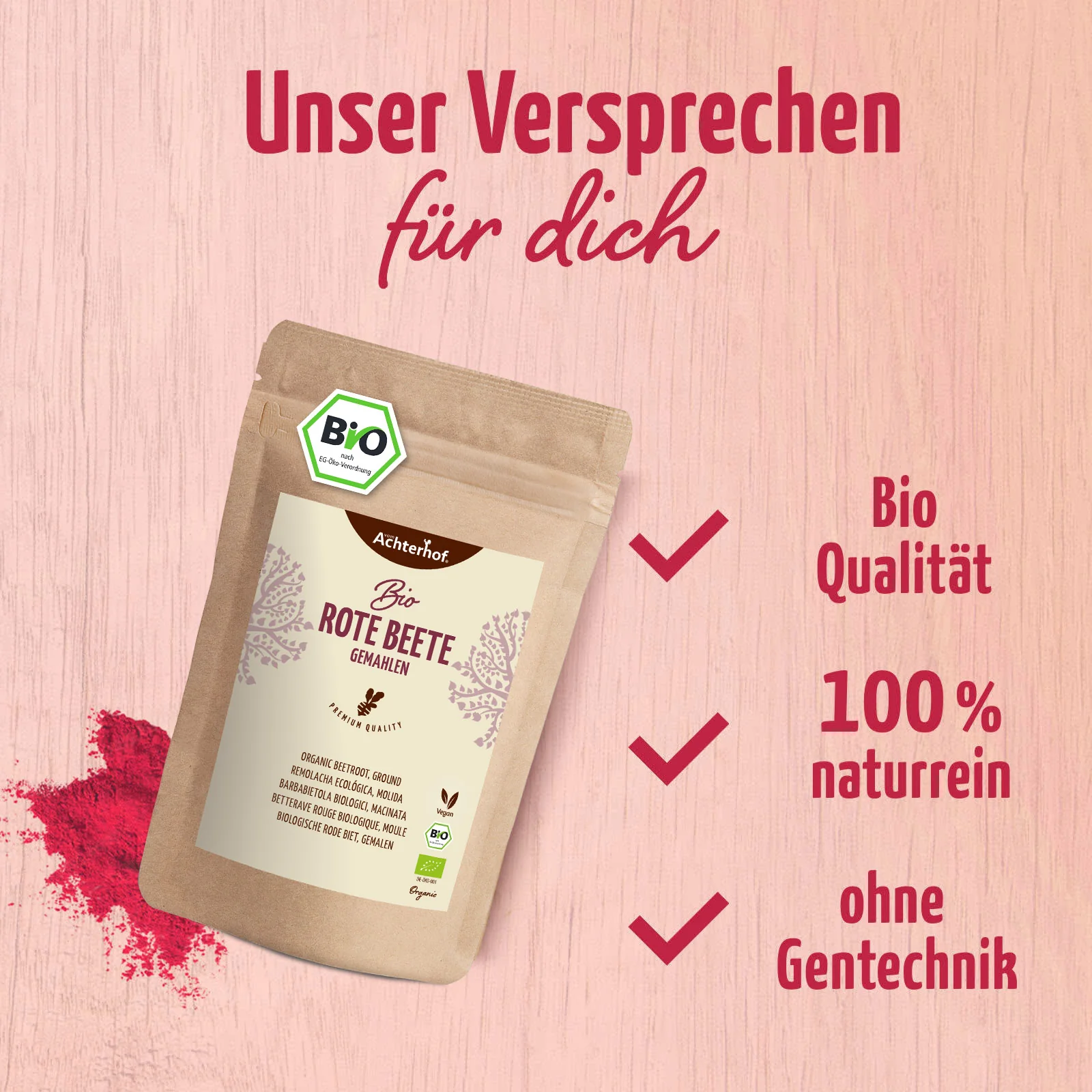Rote Beete gemahlen Bio (250g) - Image 2