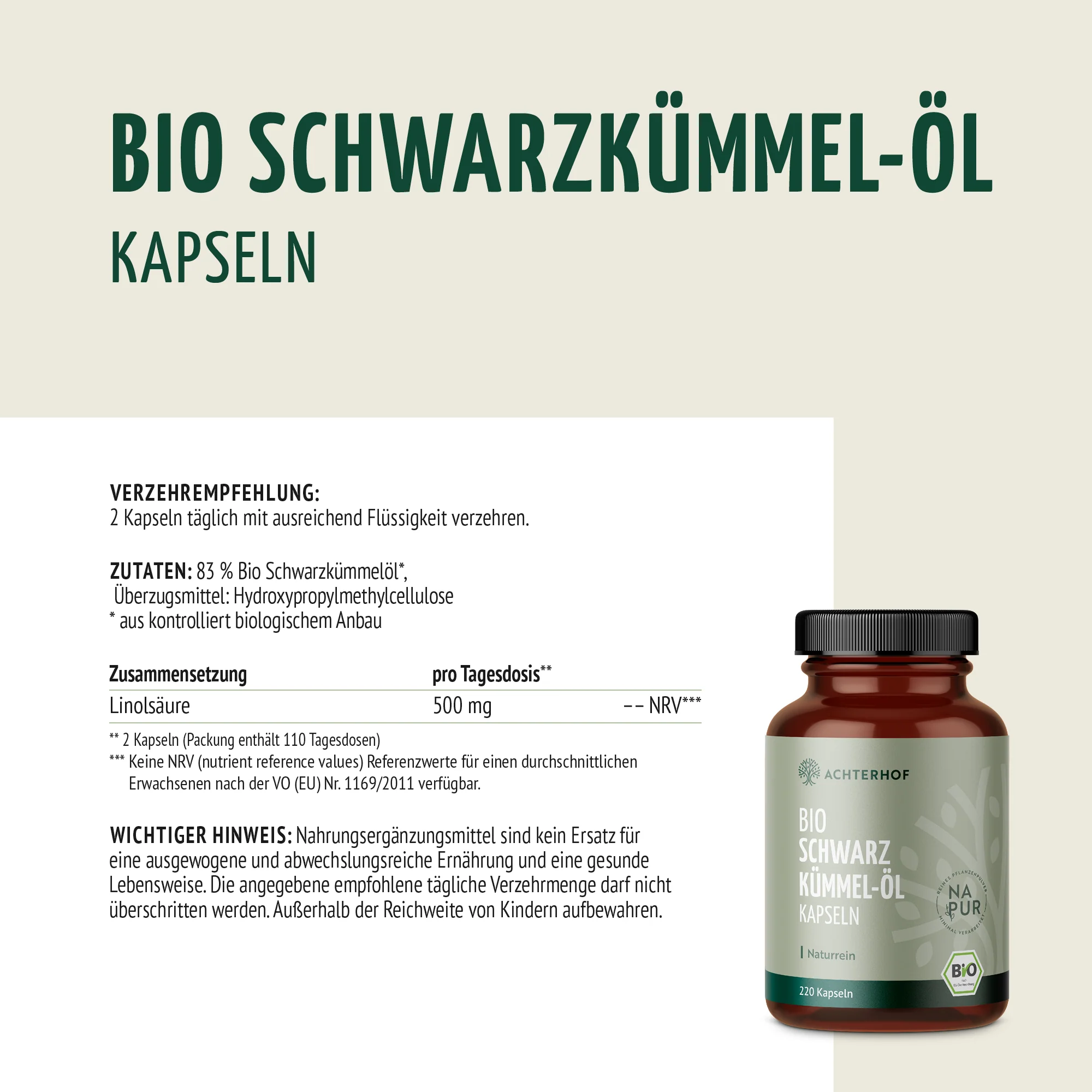 Bio Schwarzkümmel-Öl Kapseln (220 Kapseln) - Image 8