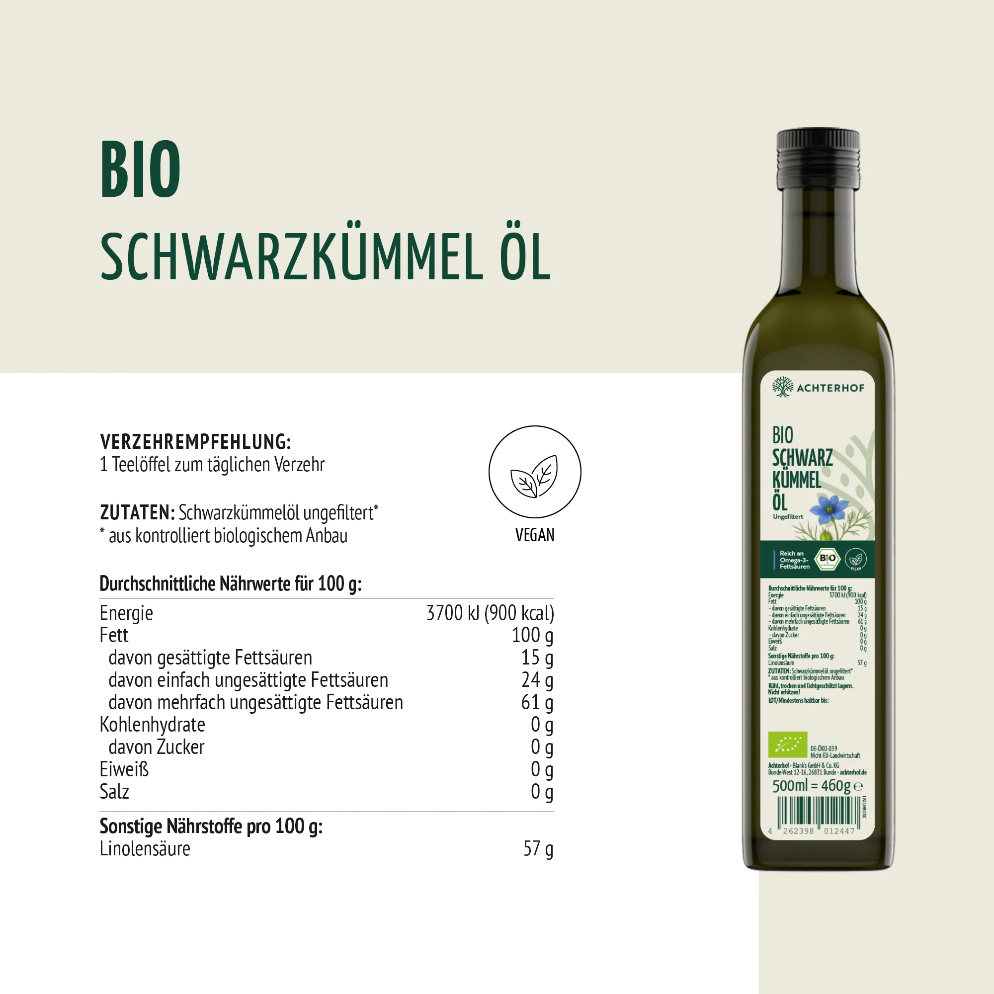 Bio Schwarzkümmelöl (500ml) - Image 6