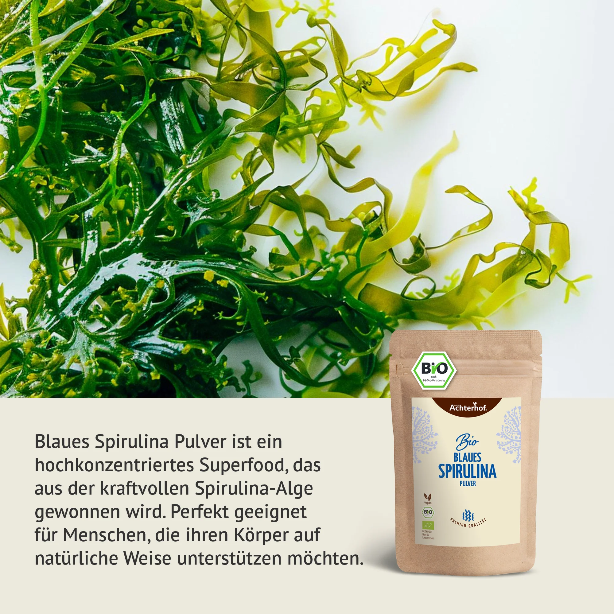 Blaues Bio Spirulina Pulver (100g) - Image 4