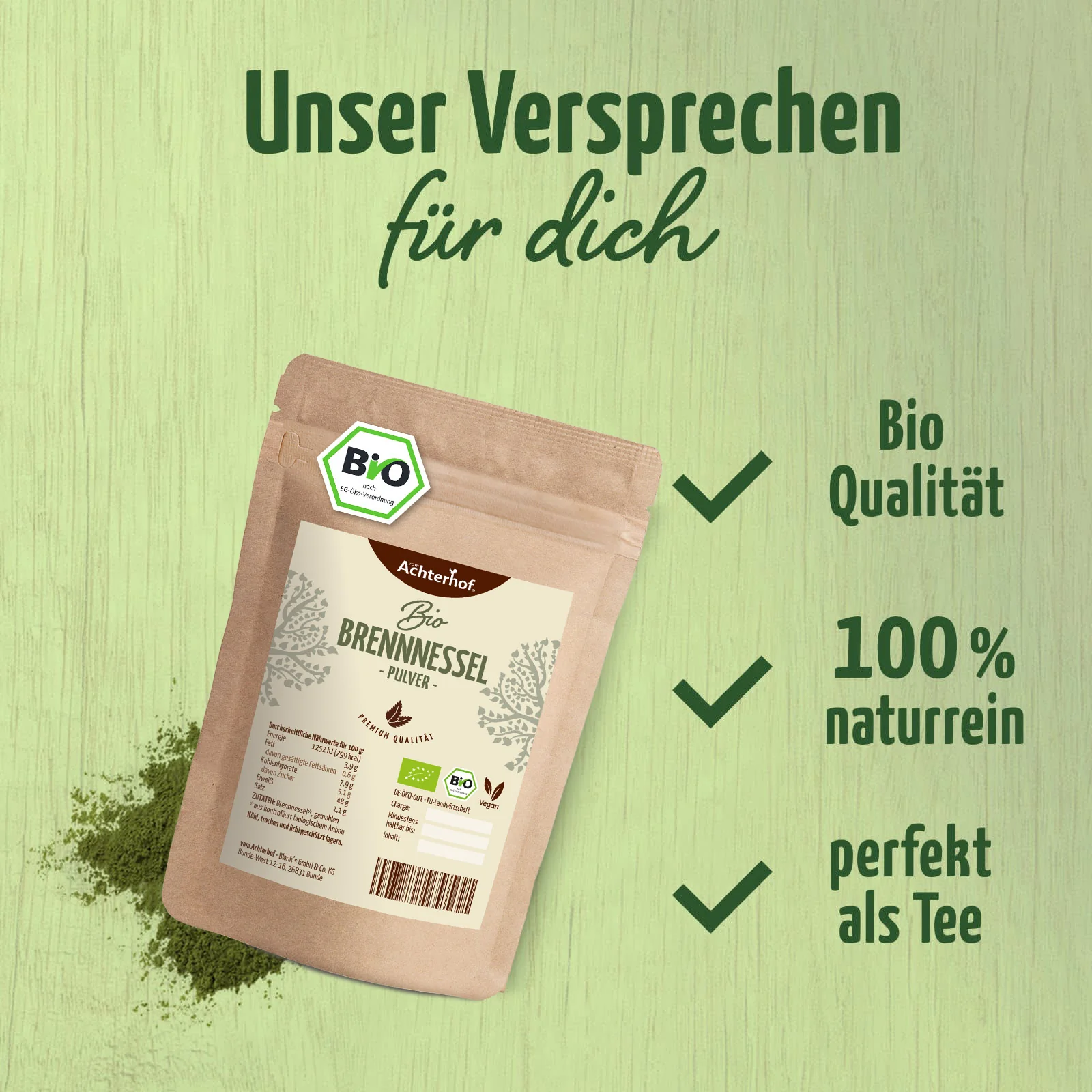 Brennnessel Pulver Bio (250g) - Image 3