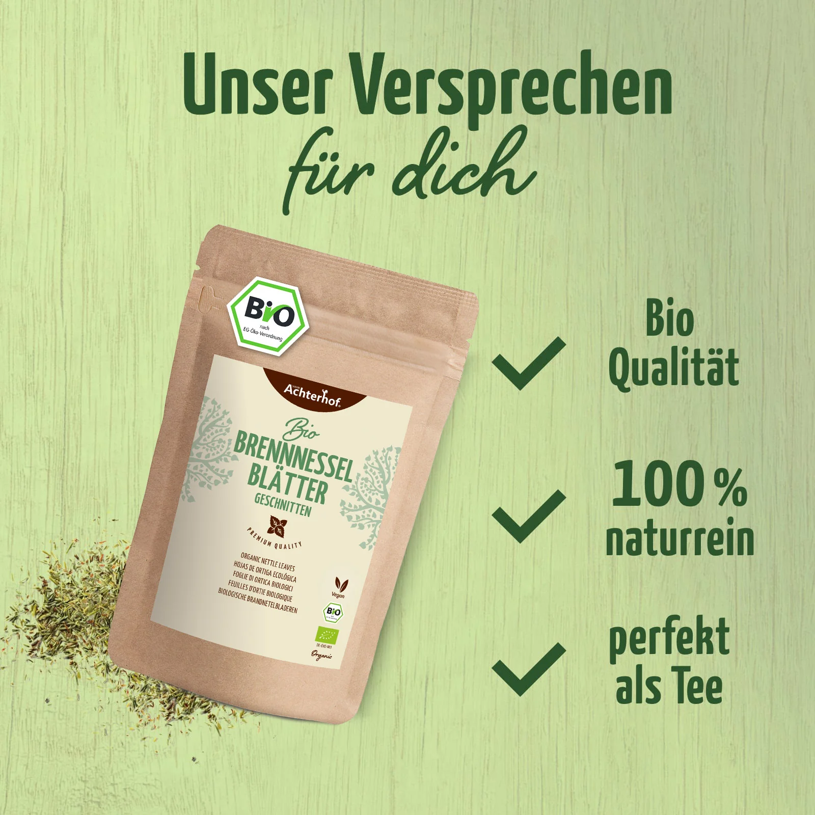 Brennnesselblätter geschnitten Bio (500g) - Image 4