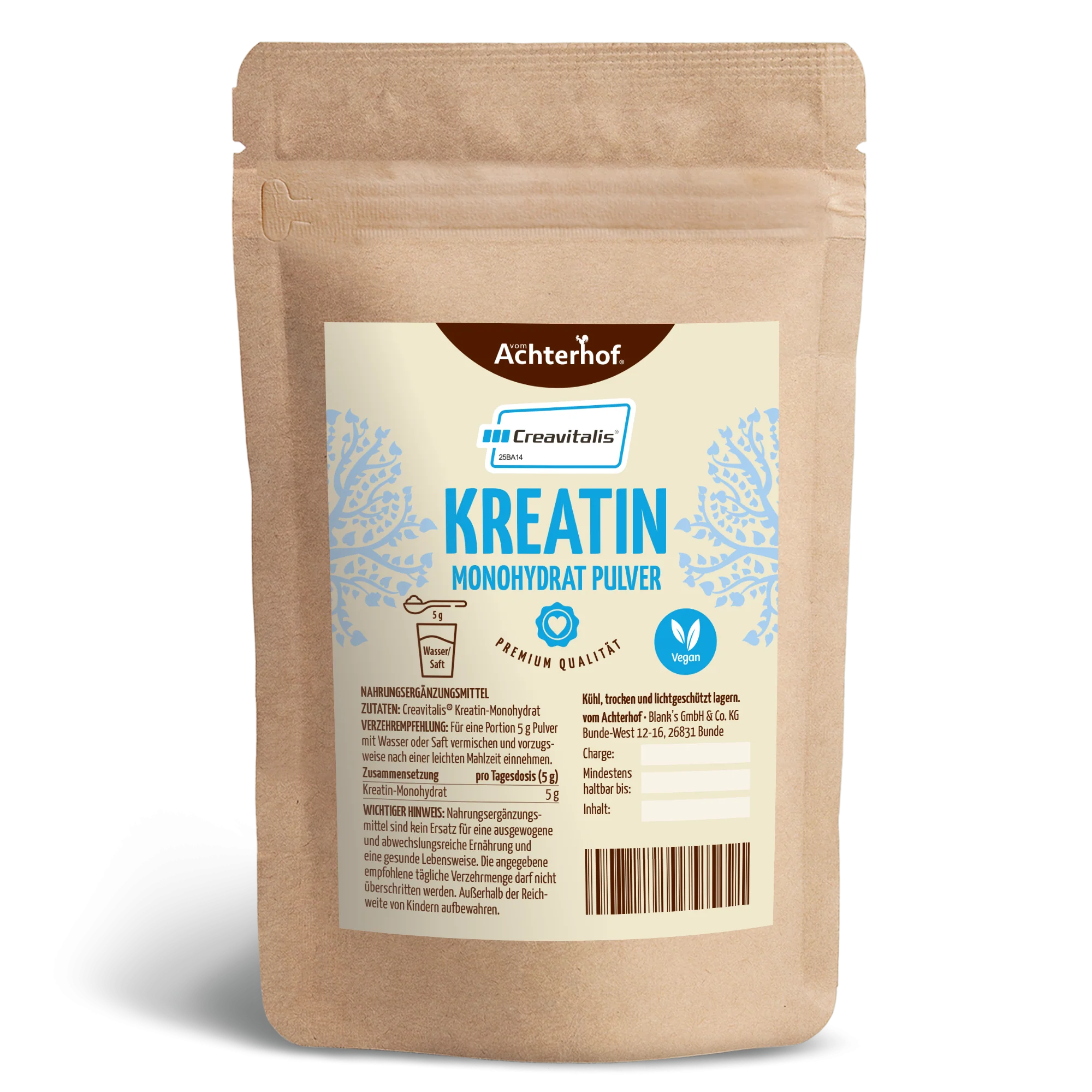Creavitalis® Kreatin Monohydrat Pulver (500g)