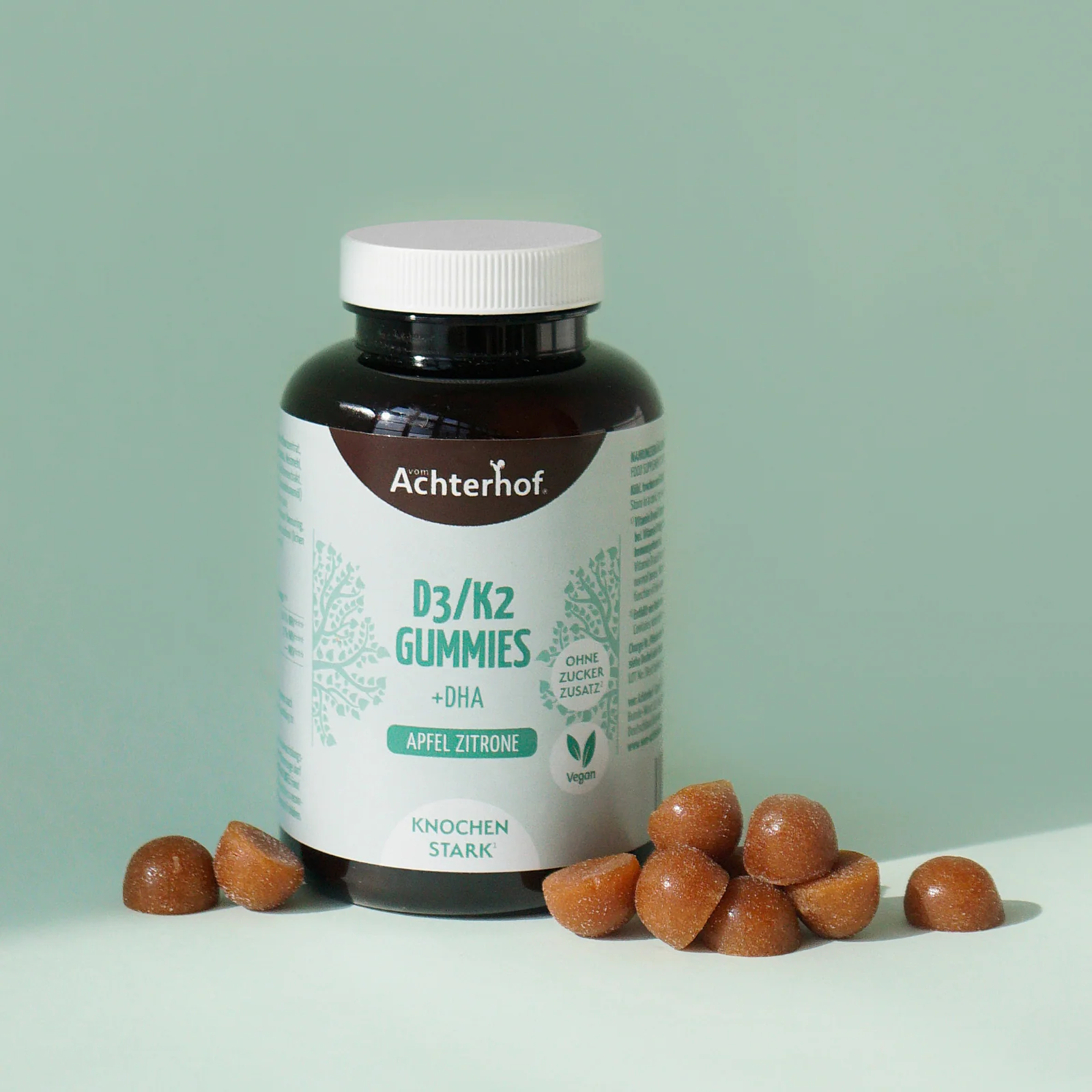 Saftgold D3/K2 Gummies Apfel Zitrone + DHA (80 Stück) - Image 2