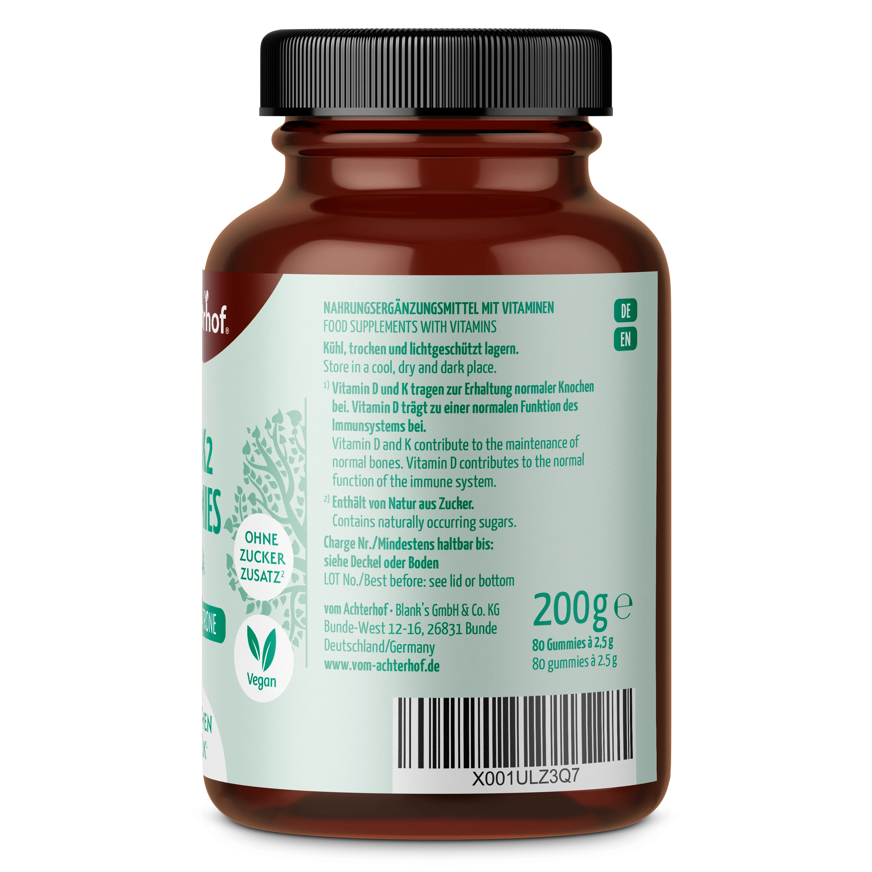 Saftgold D3/K2 Gummies Apfel Zitrone + DHA (80 Stück) - Image 4