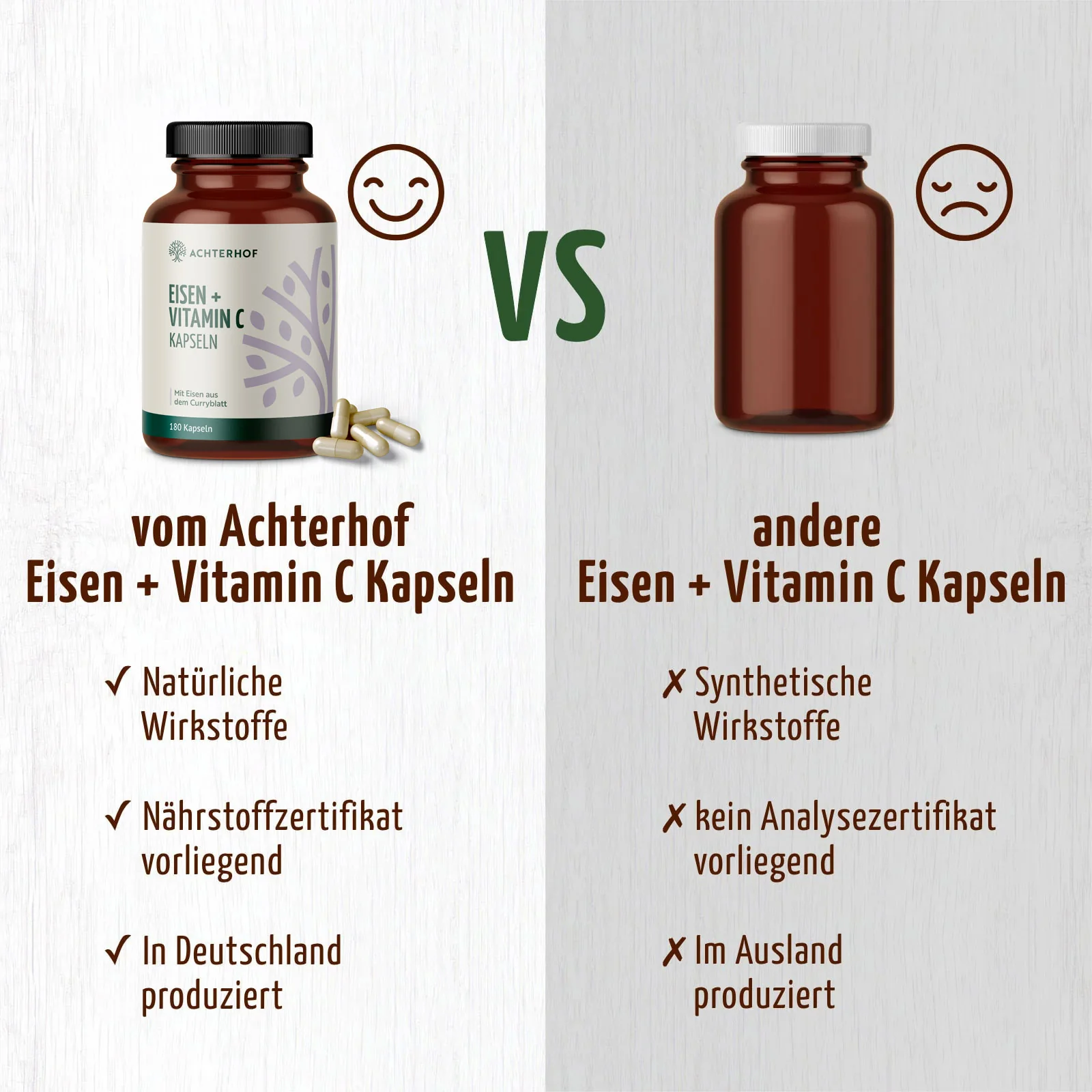 Eisen + Vitamin C Kapseln (180 Kapseln) - Image 3