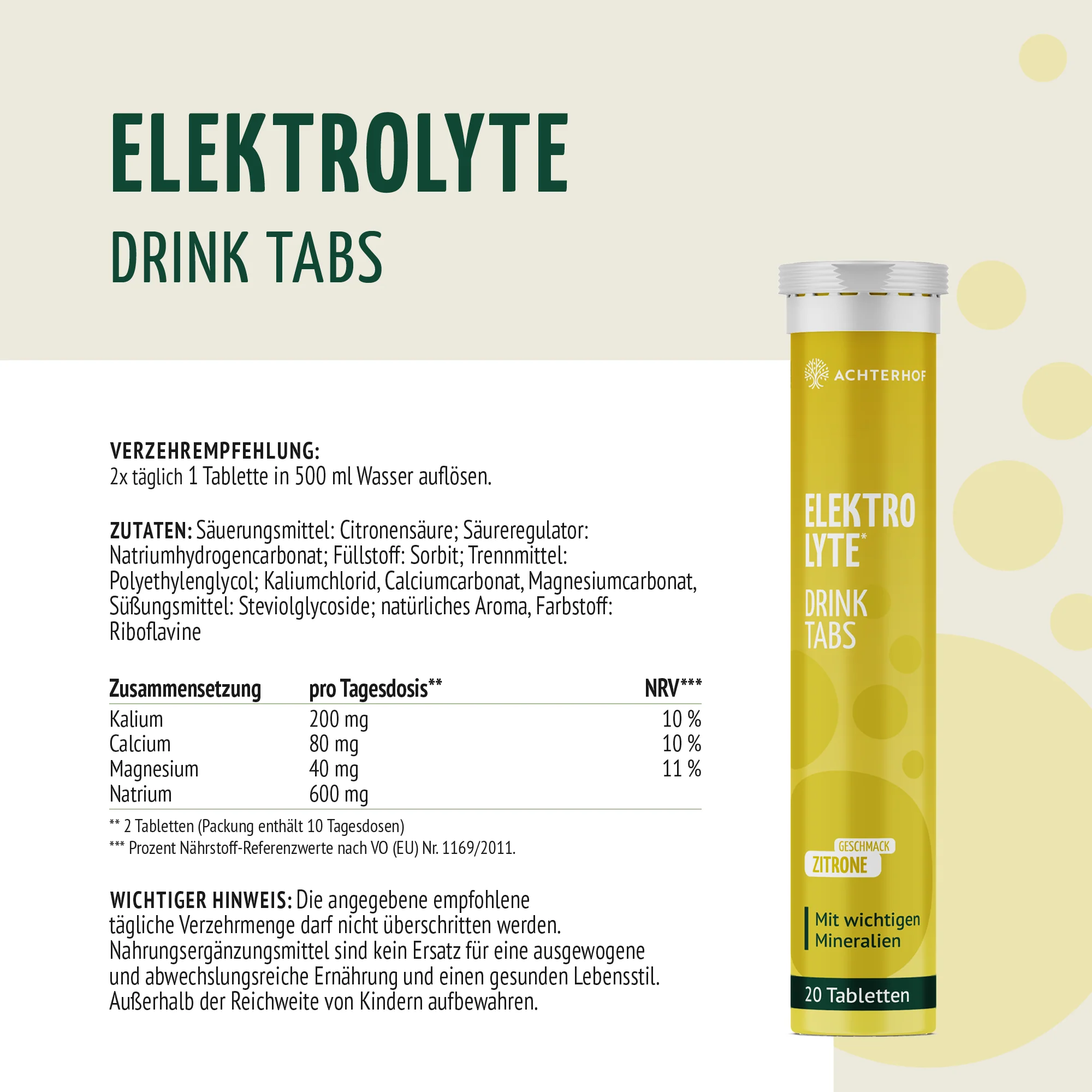 Elektrolyte Drink Tabs (20 Tabletten) - Image 4