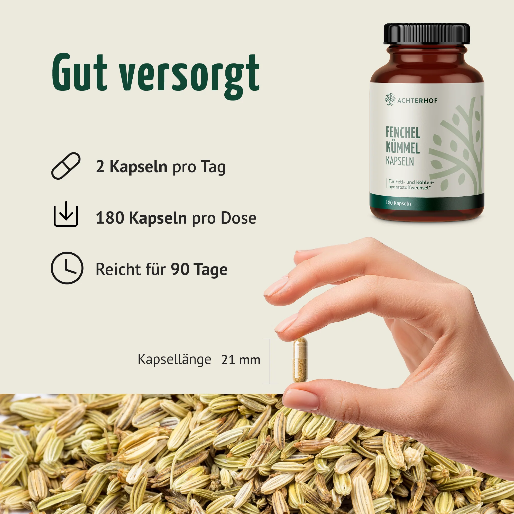 Fenchel Kümmel Kapseln (180 Kapseln) - Image 4