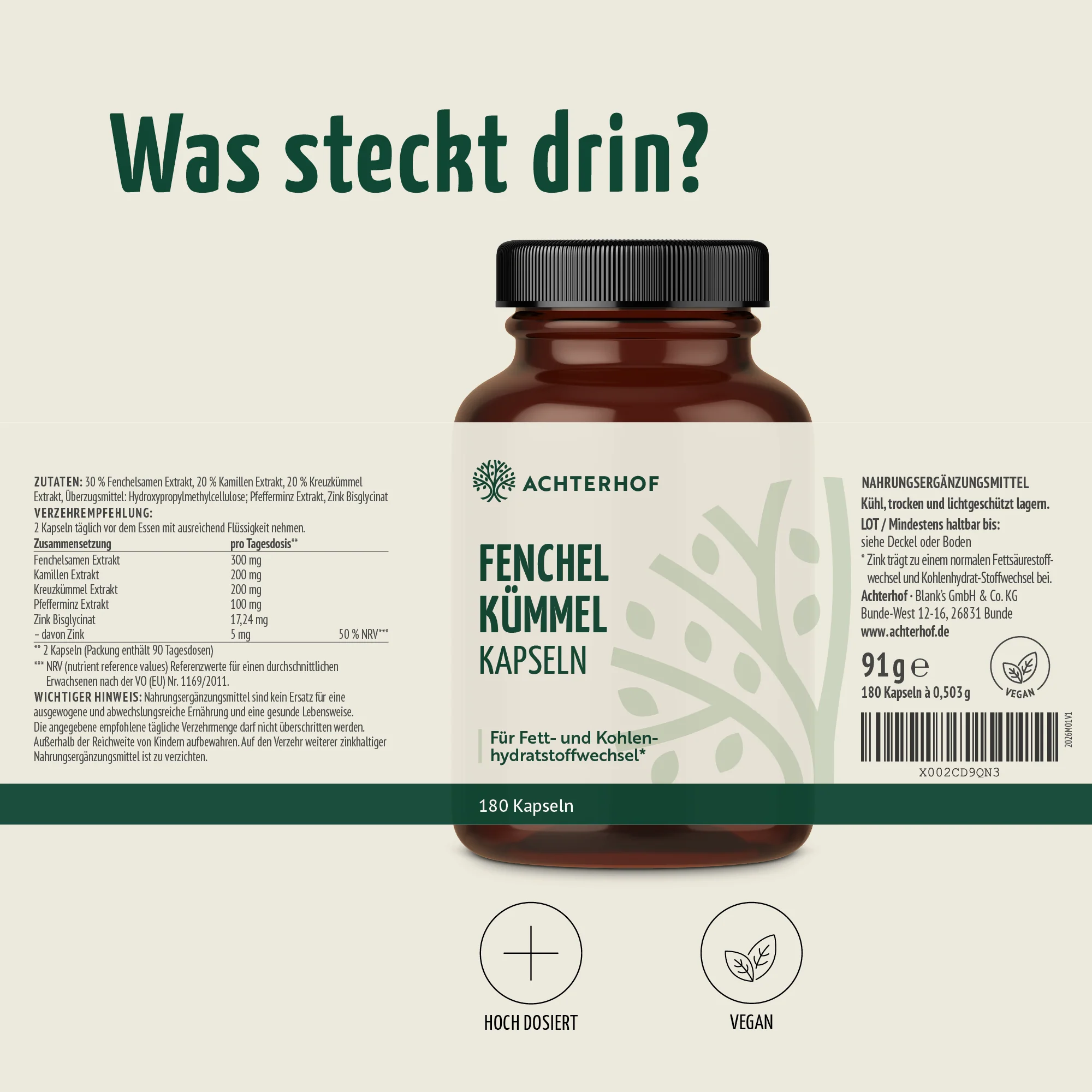 Fenchel Kümmel Kapseln (180 Kapseln) - Image 7