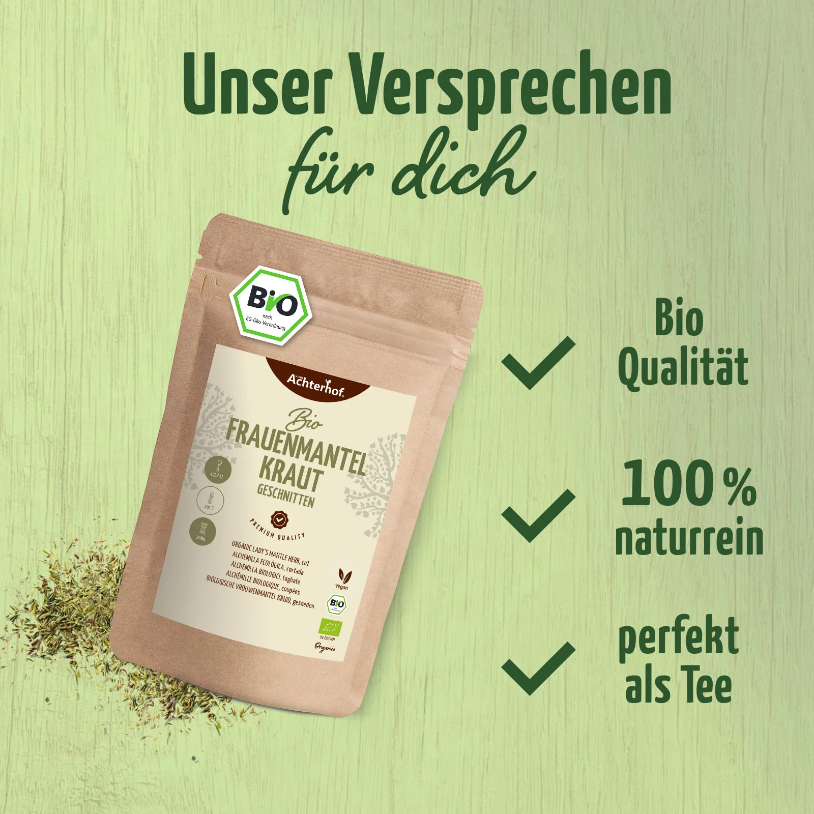 Frauenmantelkraut geschnitten Bio (100g) - Image 4