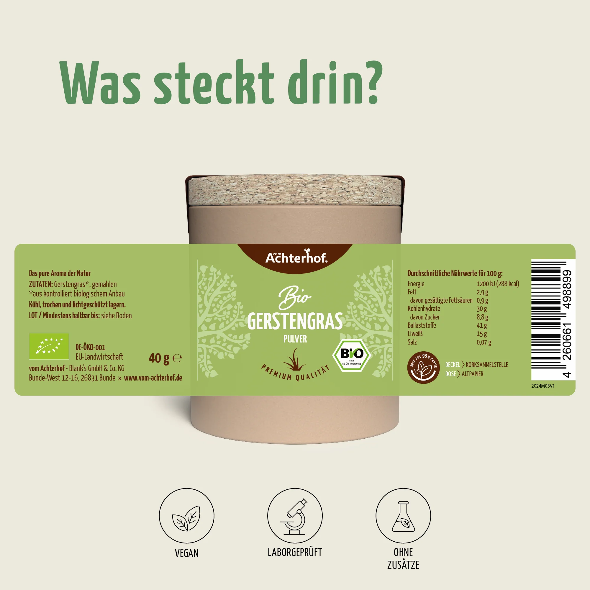 Bio Gerstengras Pulver (40g) - Image 10