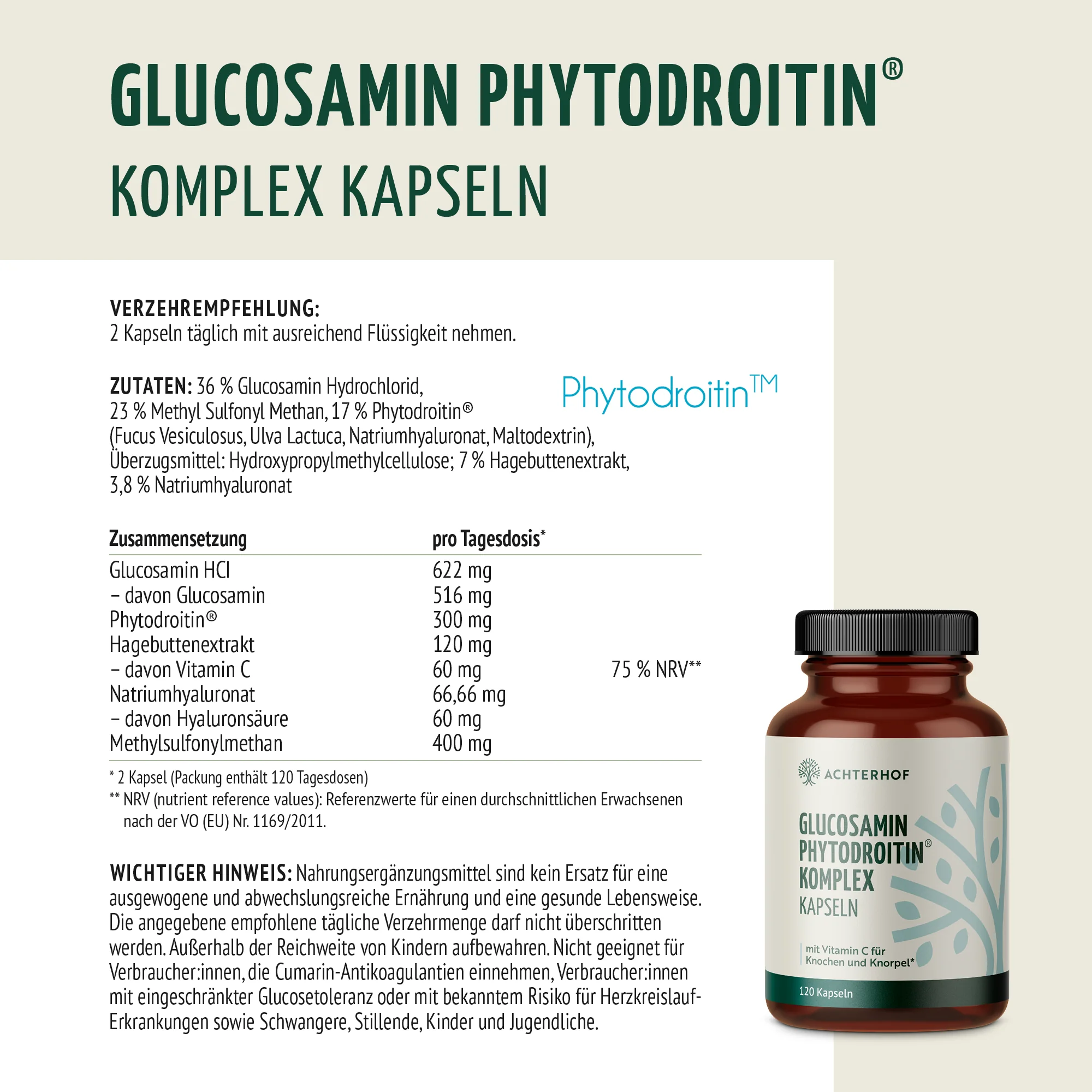 Glucosamin Phytodroitin® Komplex (120 Kapseln) - Image 6
