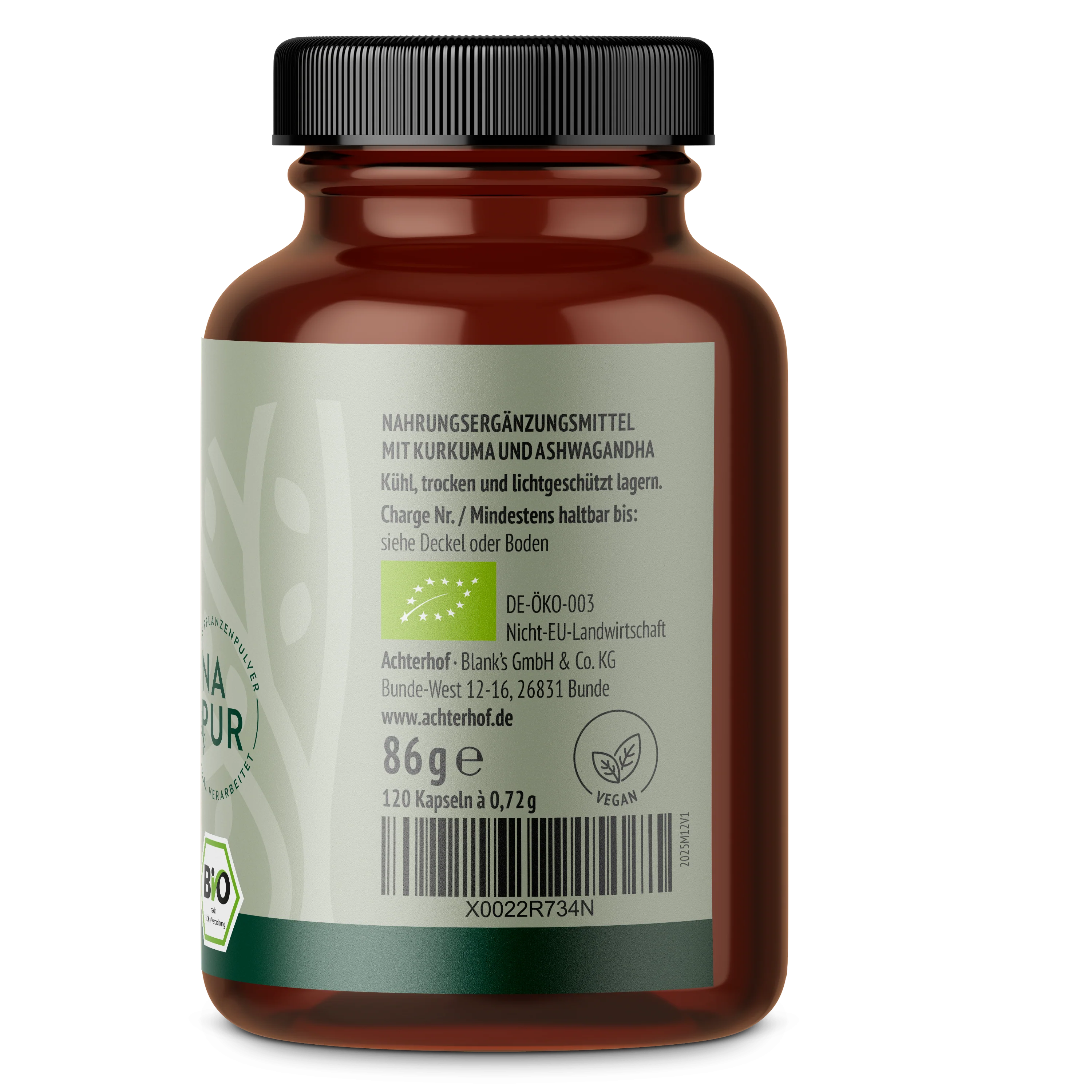 Goldene Mischung Kapseln Bio – ohne Piperin (120 Kapseln) - Image 4