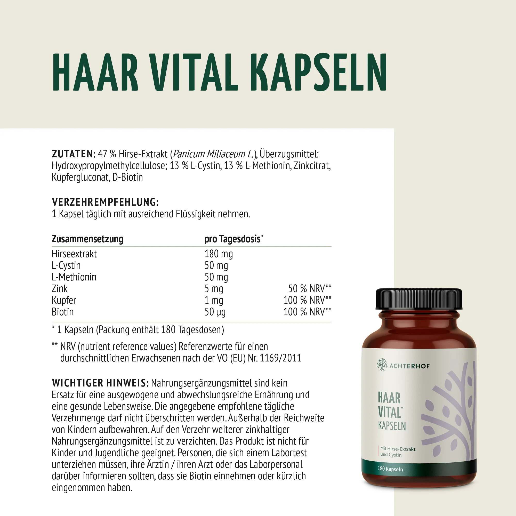 Haar Vital Kapseln (180 Kapseln) - Image 5