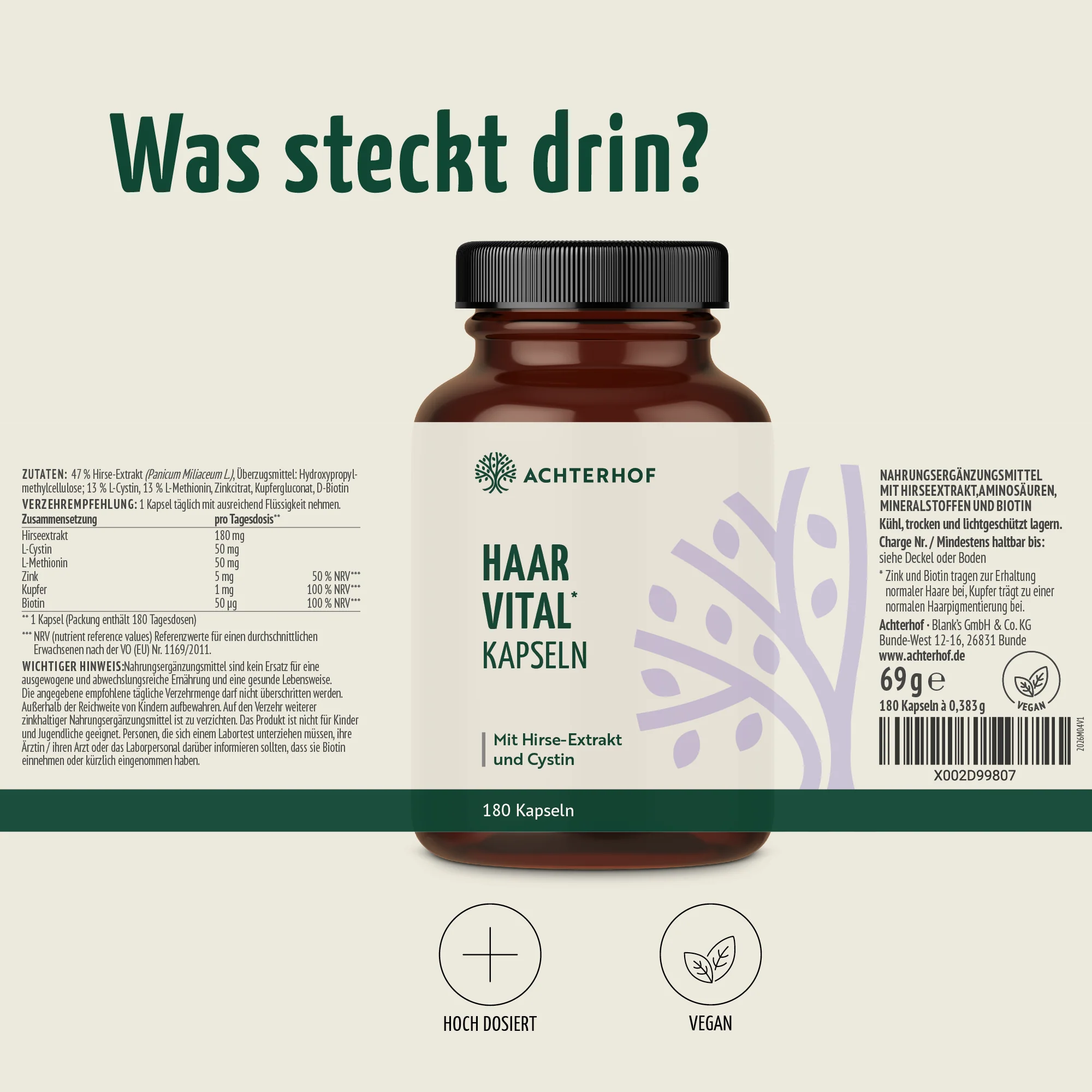 Haar Vital Kapseln (180 Kapseln) - Image 6