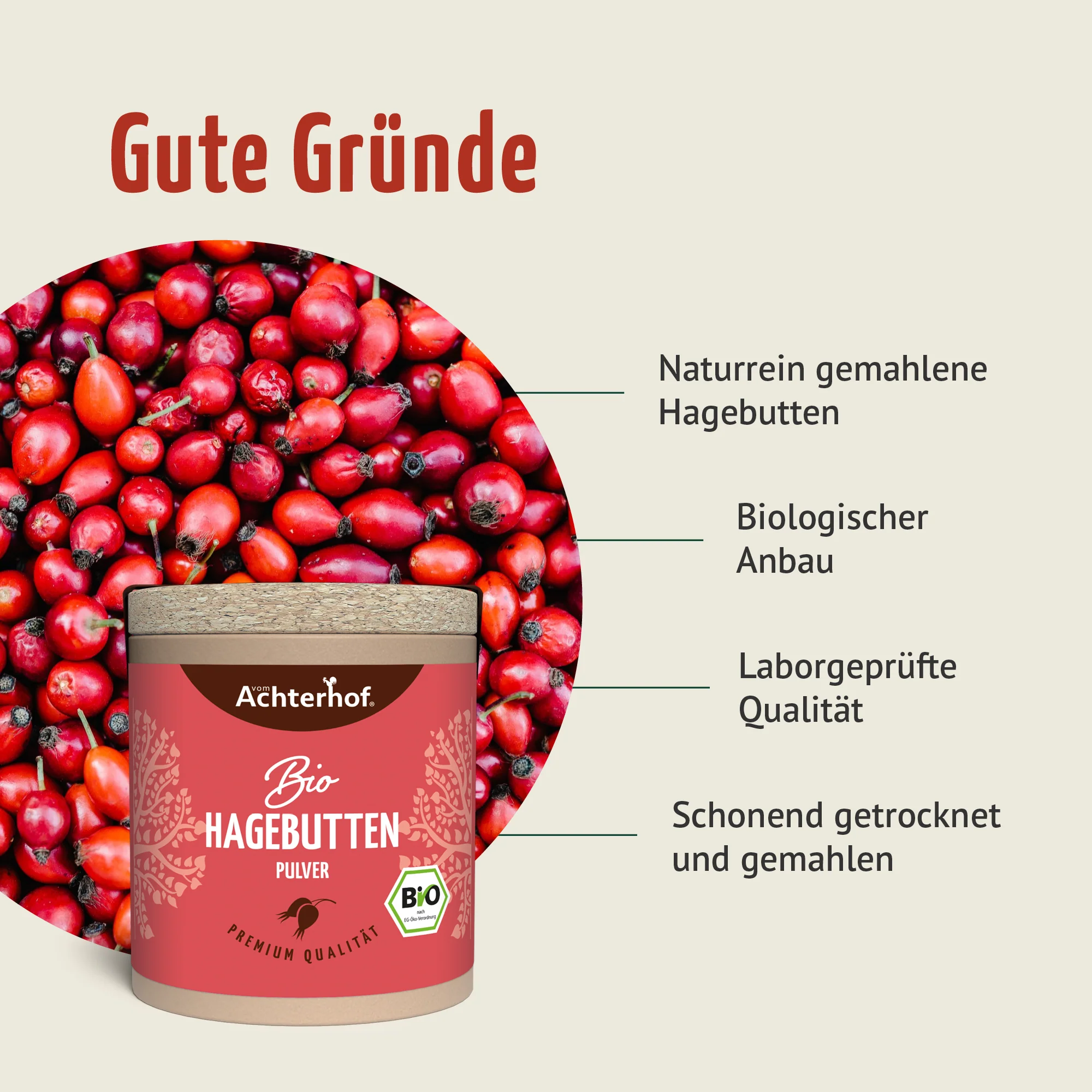 Bio Hagebutten Pulver (50g) - Image 4