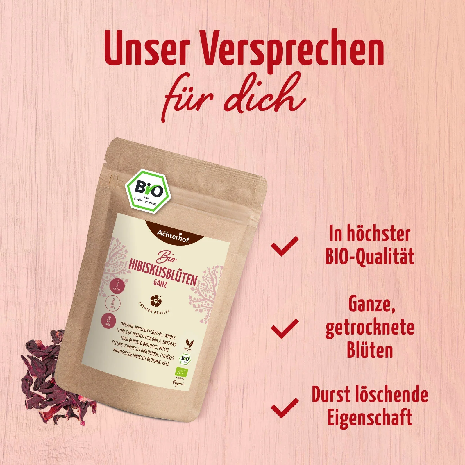 Hibiskusblüten ganz Bio (40g) - Image 7